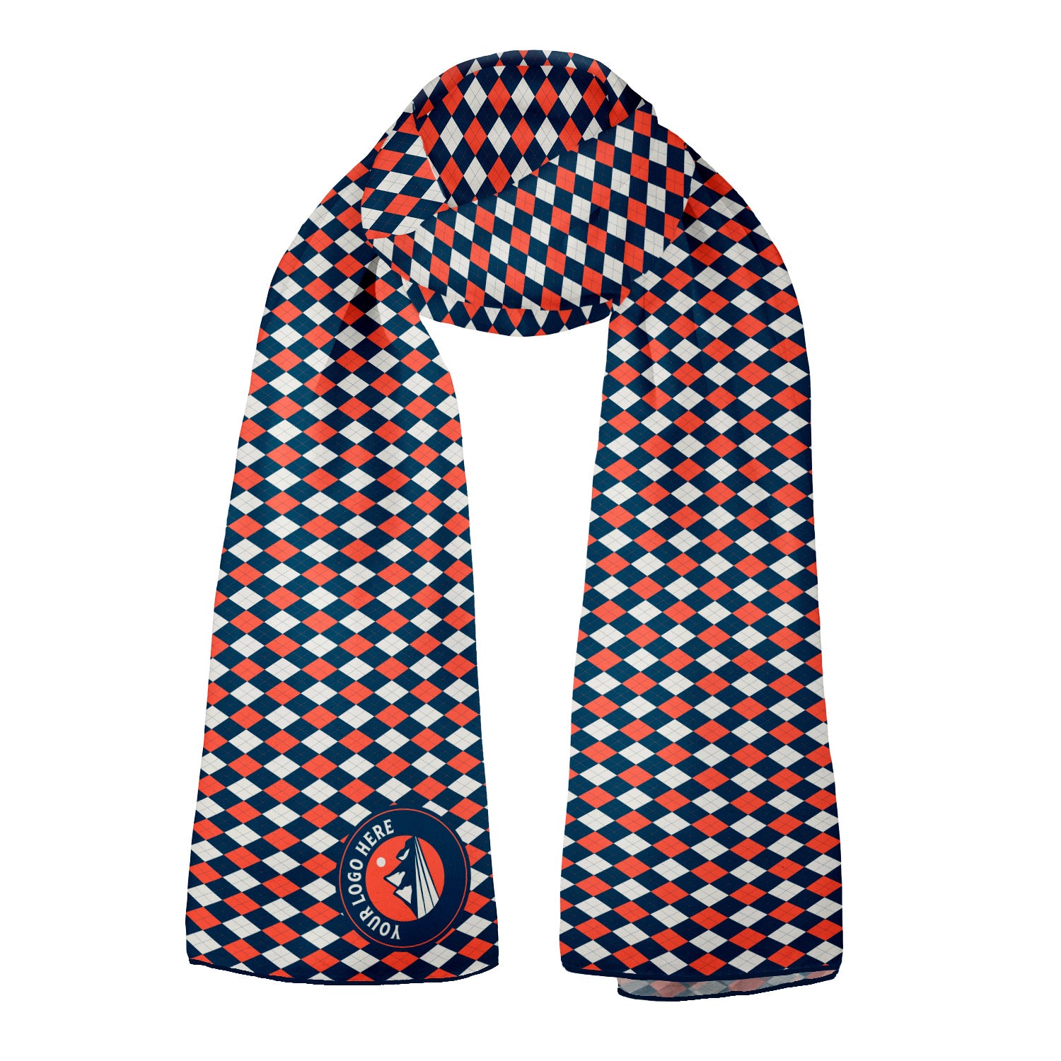 Argyle 1 72 x 24 Rectangle Chiffon Logo Scarf - Knotty Tie Co.