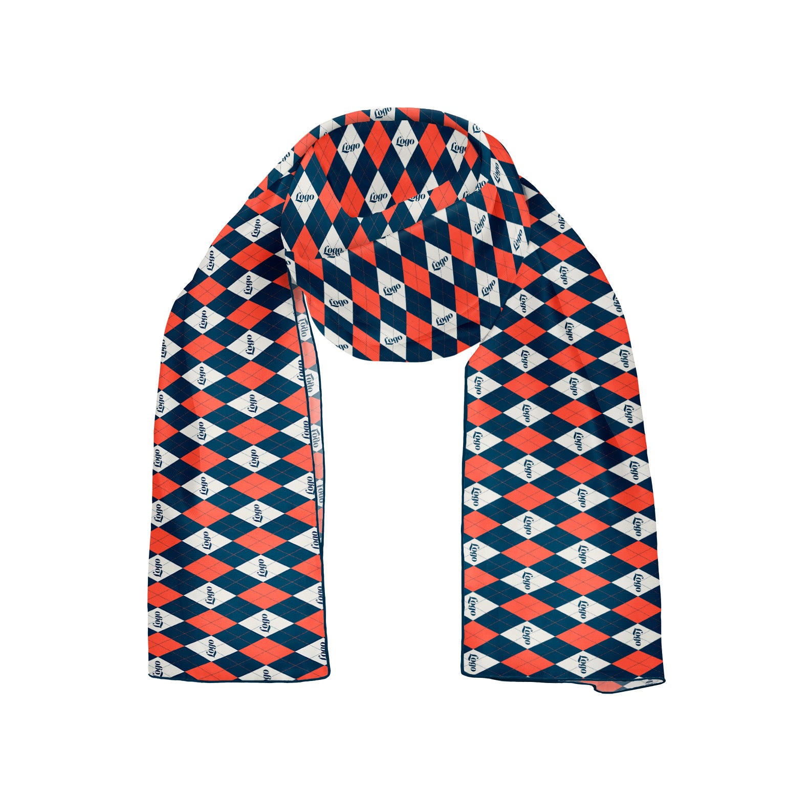 Argyle 2 54 x 12 Rectangle Chiffon Logo Scarf - Knotty Tie Co.