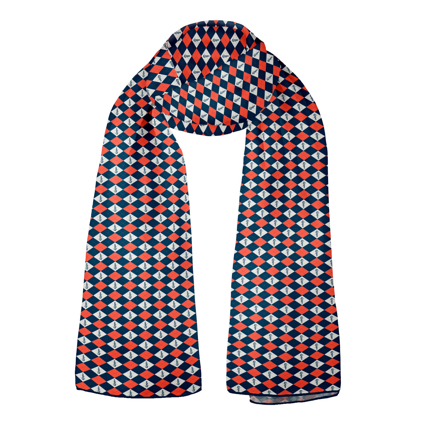 Argyle 2 72 x 24 Rectangle Chiffon Logo Scarf - Knotty Tie Co.