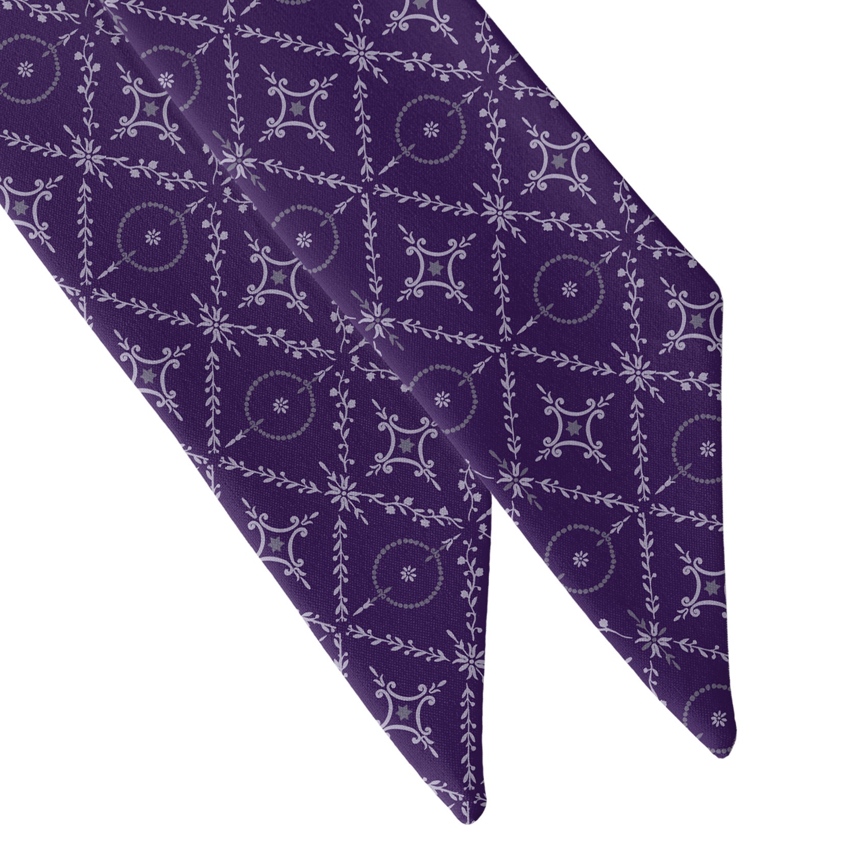 Argyle Bloom Hair Scarf - Scarf Tapered Ends - Knotty Tie Co.