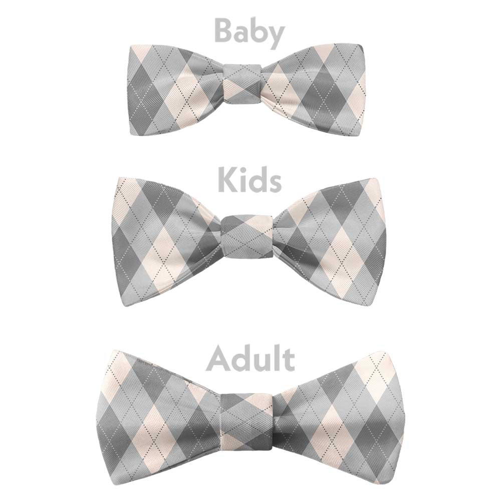 Argyle Plaid Bow Tie - Bow Sizes - Knotty Tie Co.