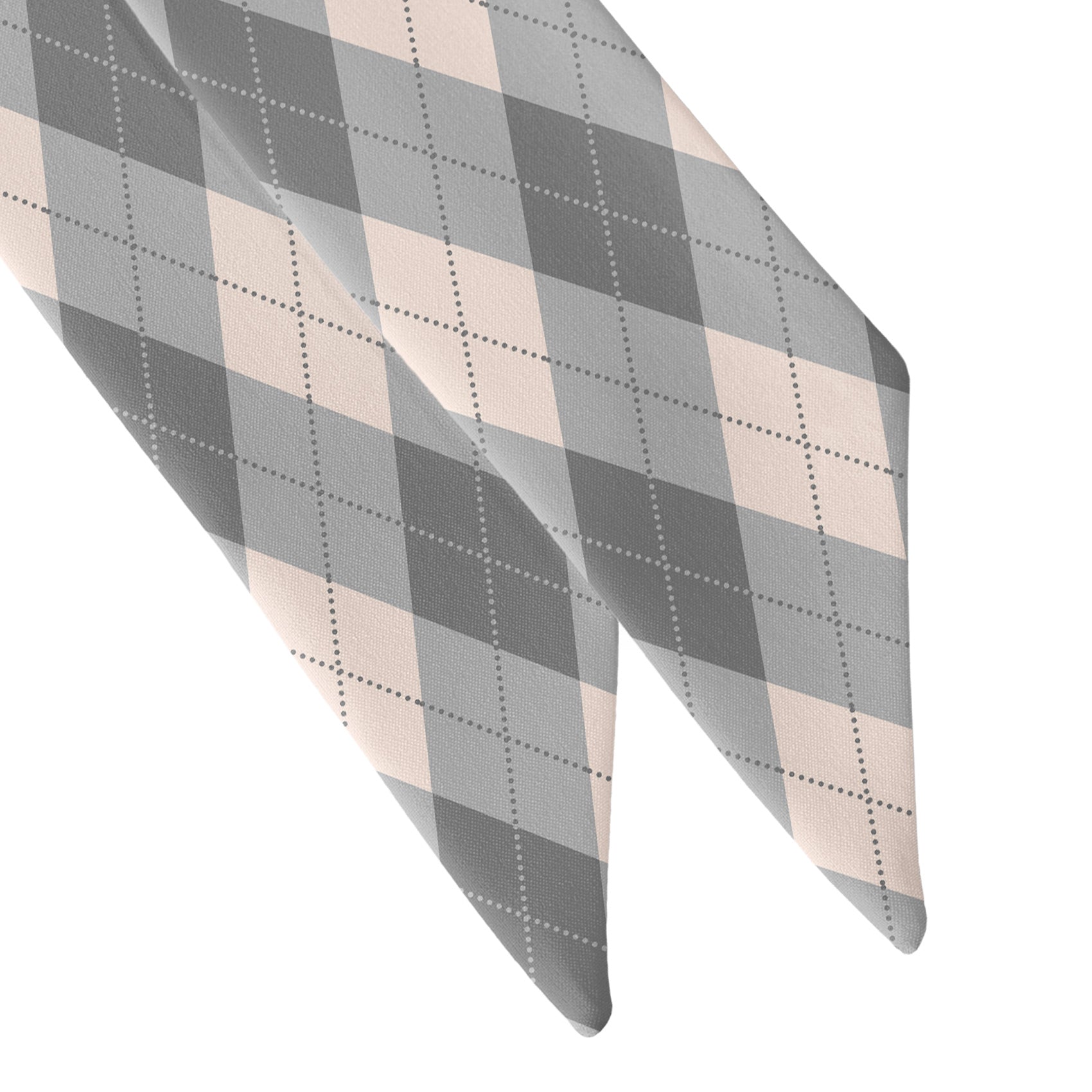 Argyle Plaid Hair Scarf - Scarf Tapered Ends - Knotty Tie Co.