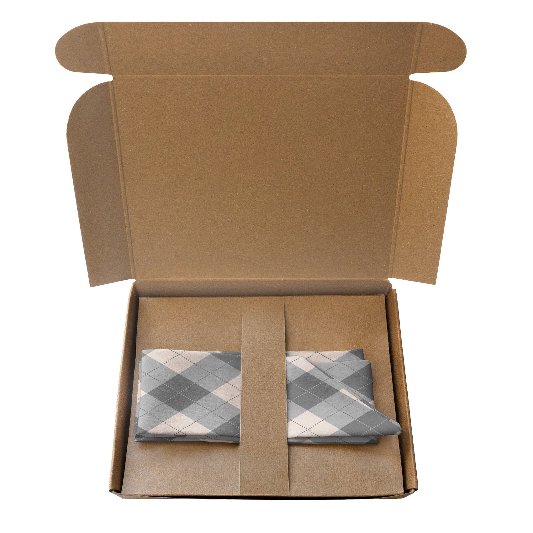 Argyle Plaid Hair Scarf - Packaging - Knotty Tie Co.