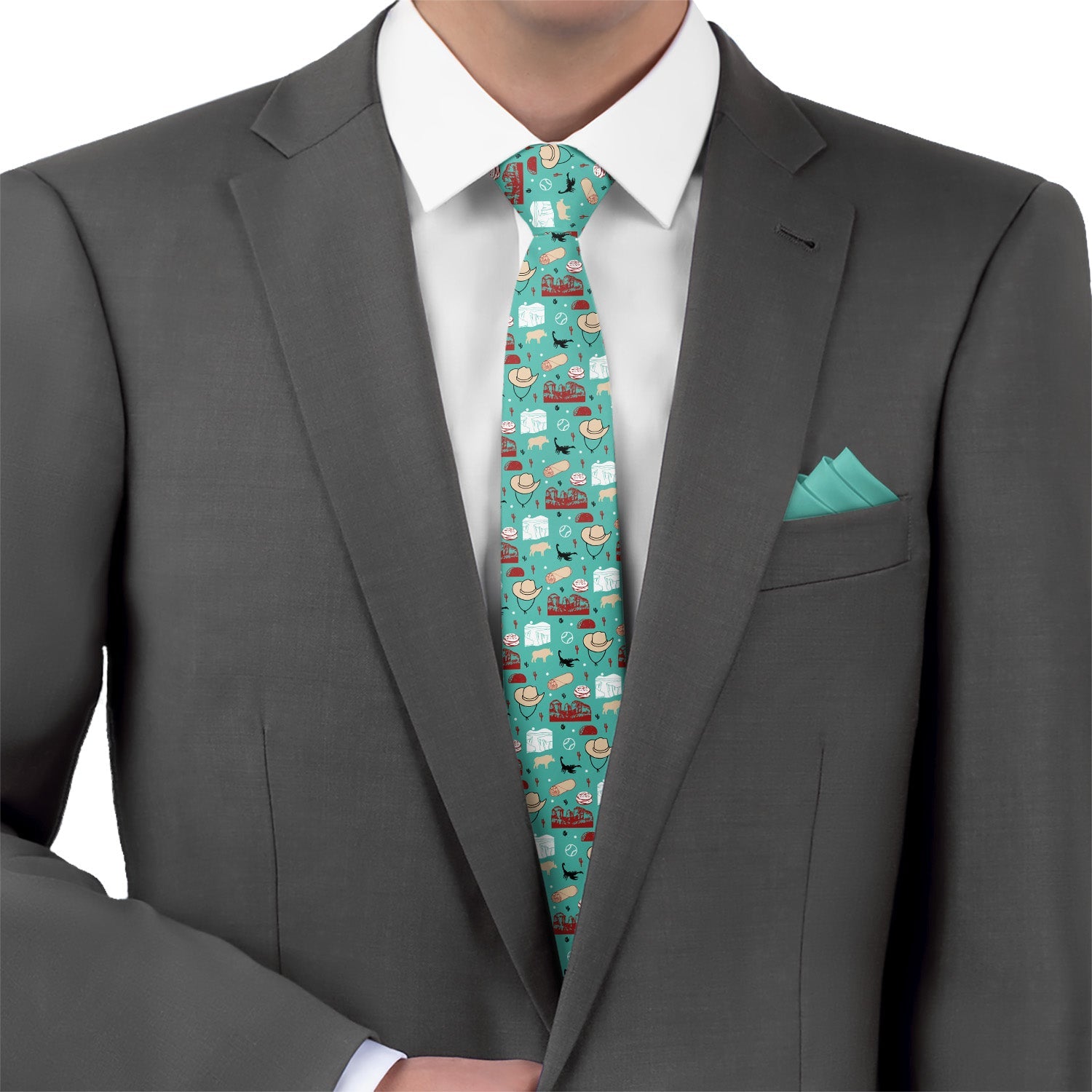 Arizona State Heritage Necktie - Matching Pocket Square - Knotty Tie Co.