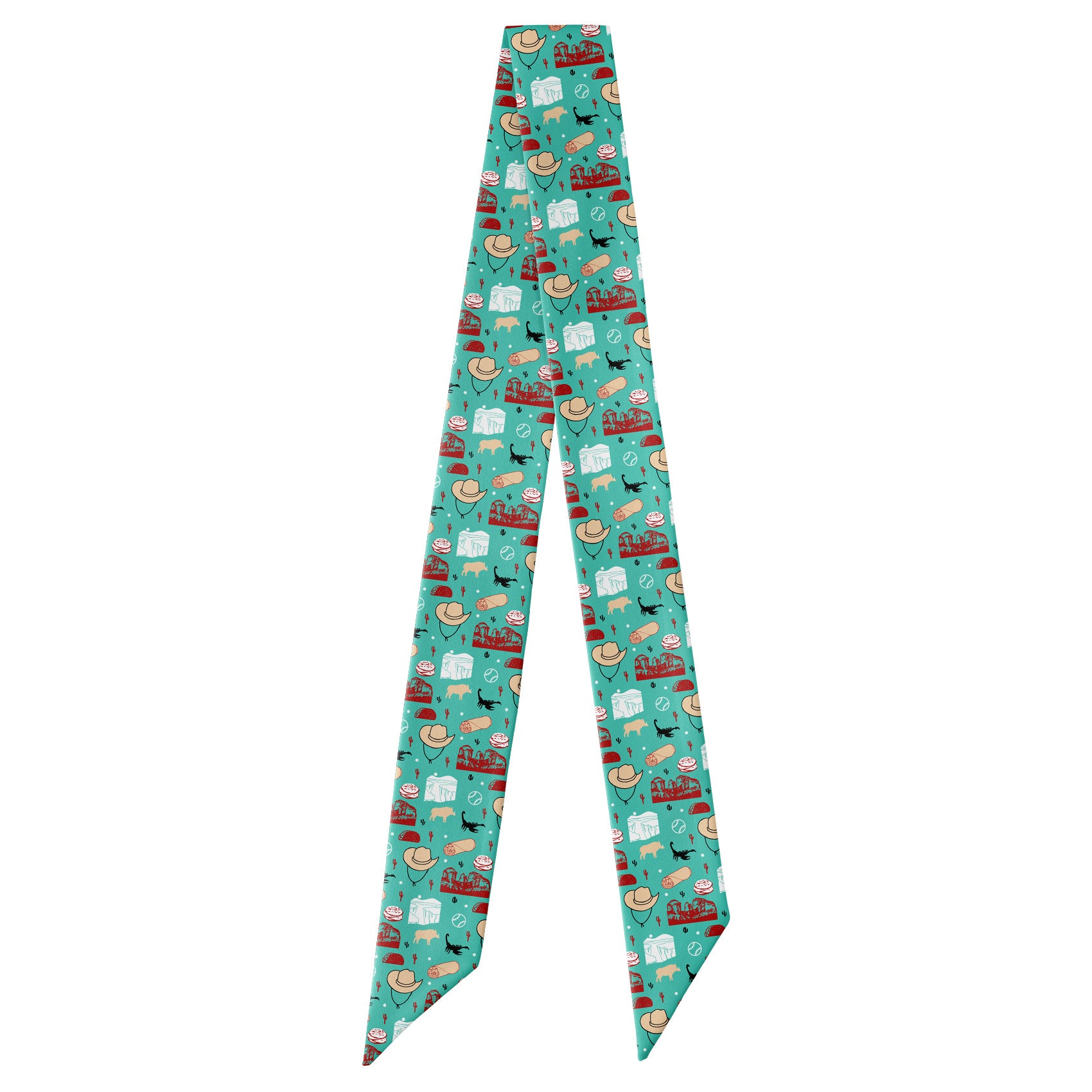 Arizona State Heritage Hair Scarf - Full View of Hair Scarf - Knotty Tie Co.