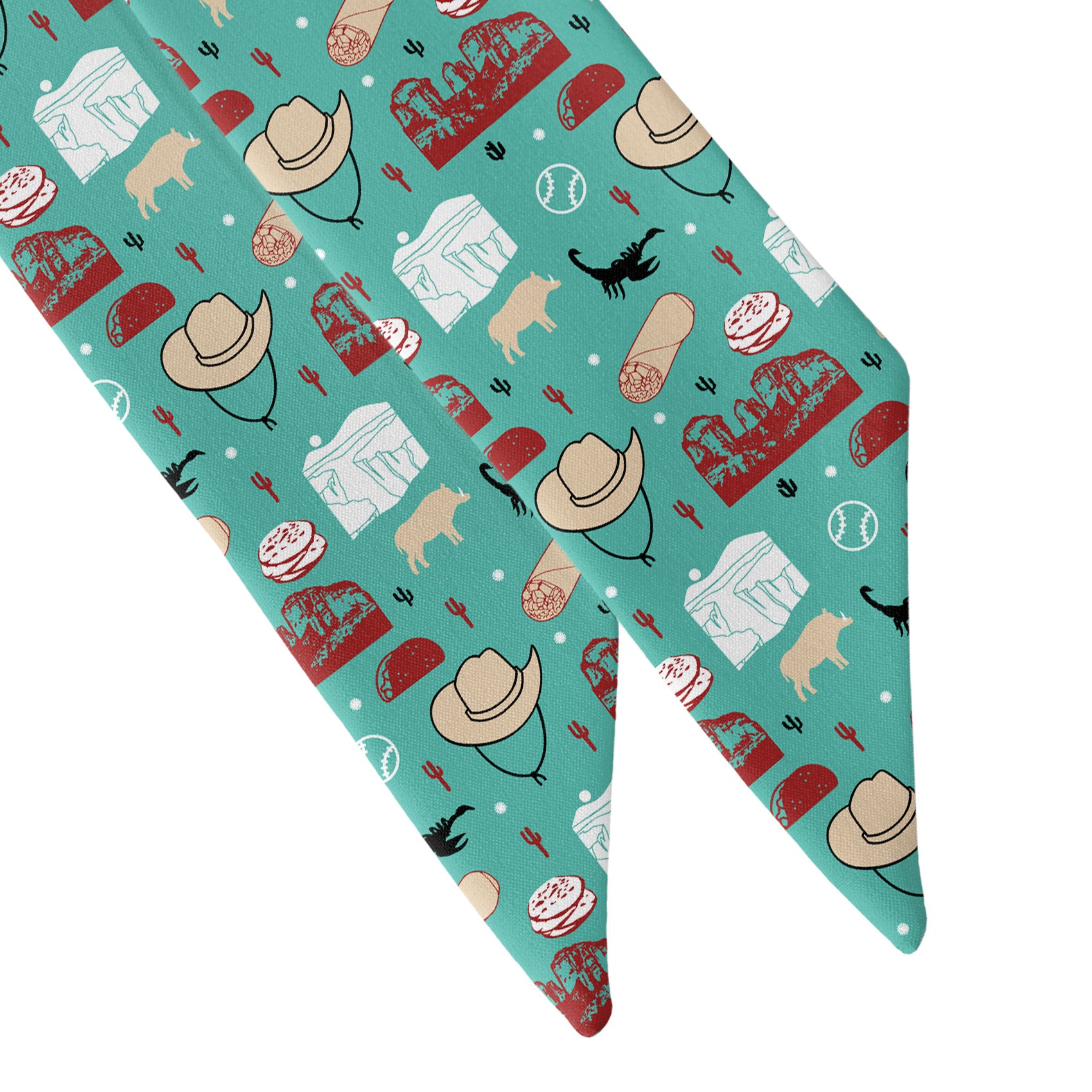 Arizona State Heritage Hair Scarf - Scarf Tapered Ends - Knotty Tie Co.