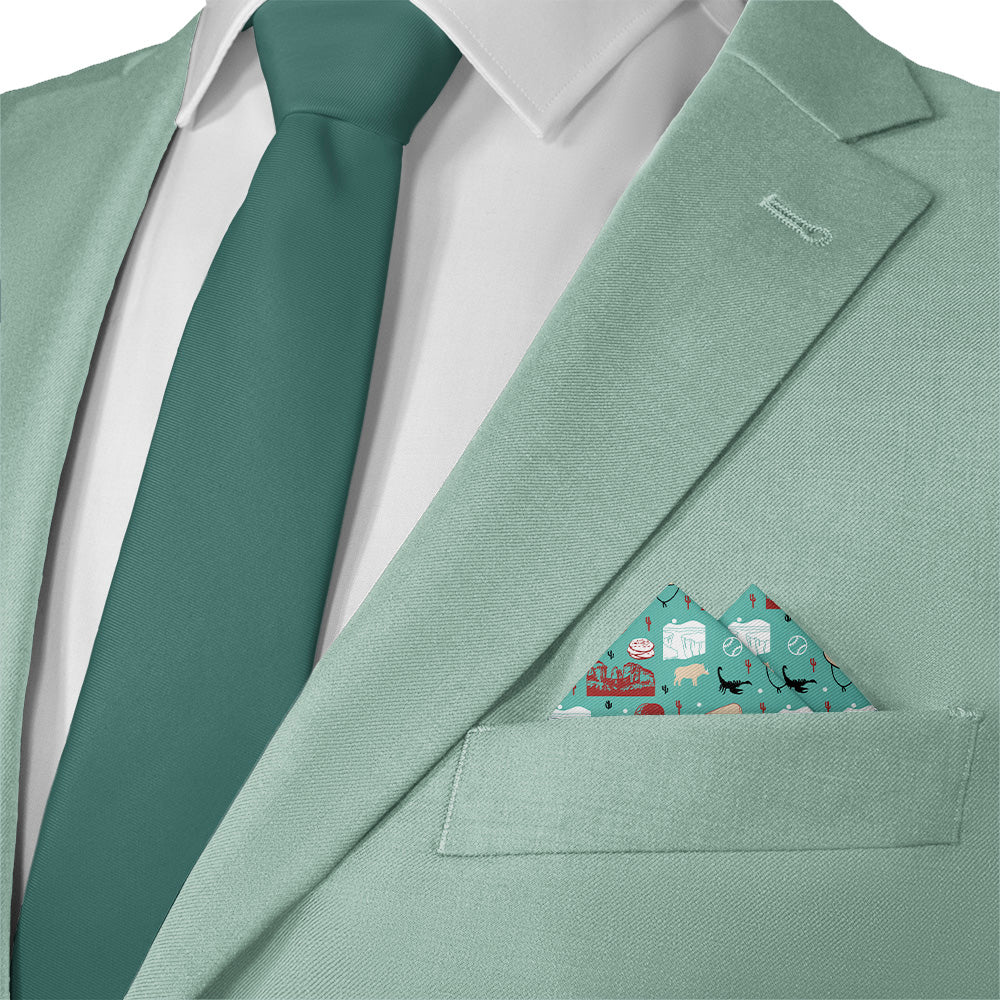Arizona State Heritage Pocket Square - Matching Necktie- Knotty Tie Co.
