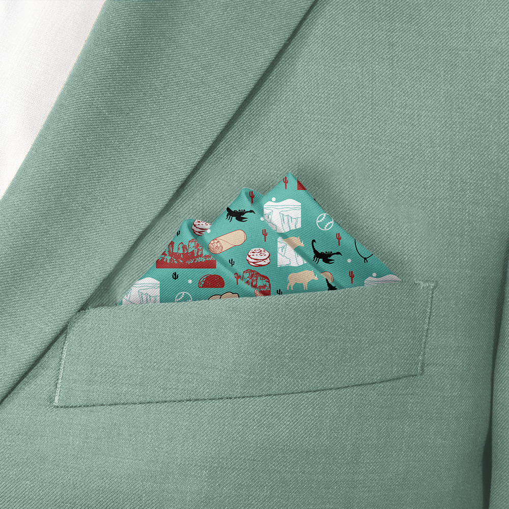 Arizona State Heritage Pocket Square - Stairs Fold - Knotty Tie Co.