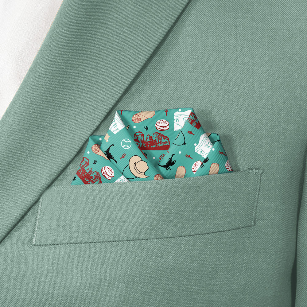 Arizona State Heritage Pocket Square - Scalloped Fold - Knotty Tie Co.