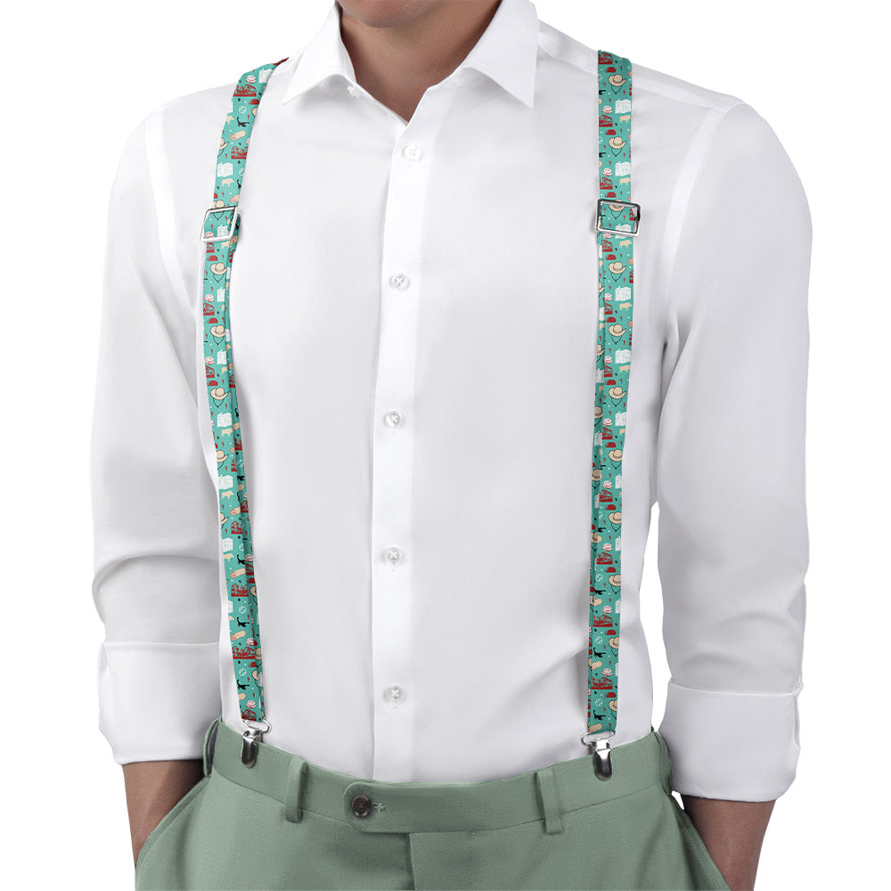 Arizona State Heritage Suspenders - On Model Back View - Knotty Tie Co.