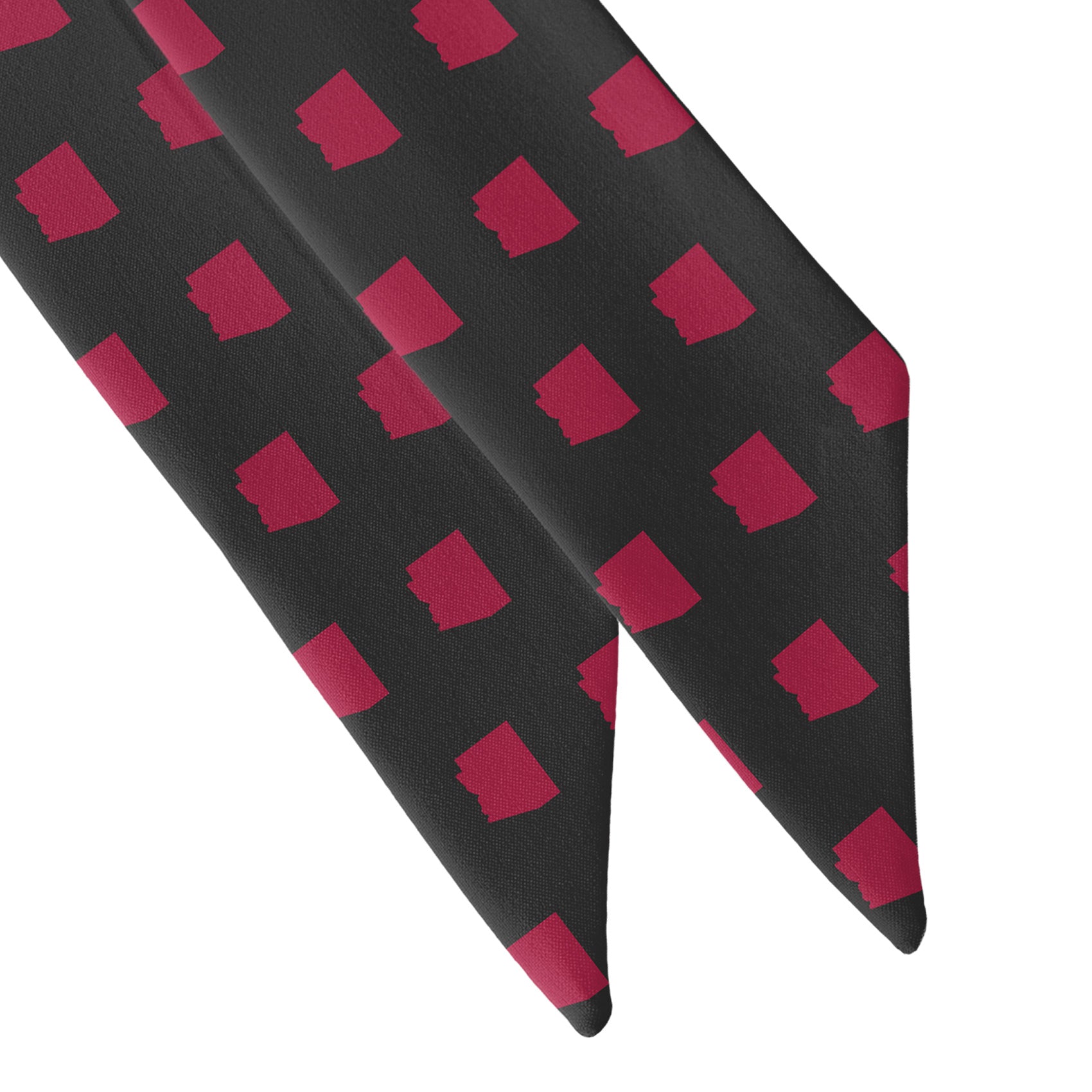 Arizona State Outline Hair Scarf - Scarf Tapered Ends - Knotty Tie Co.