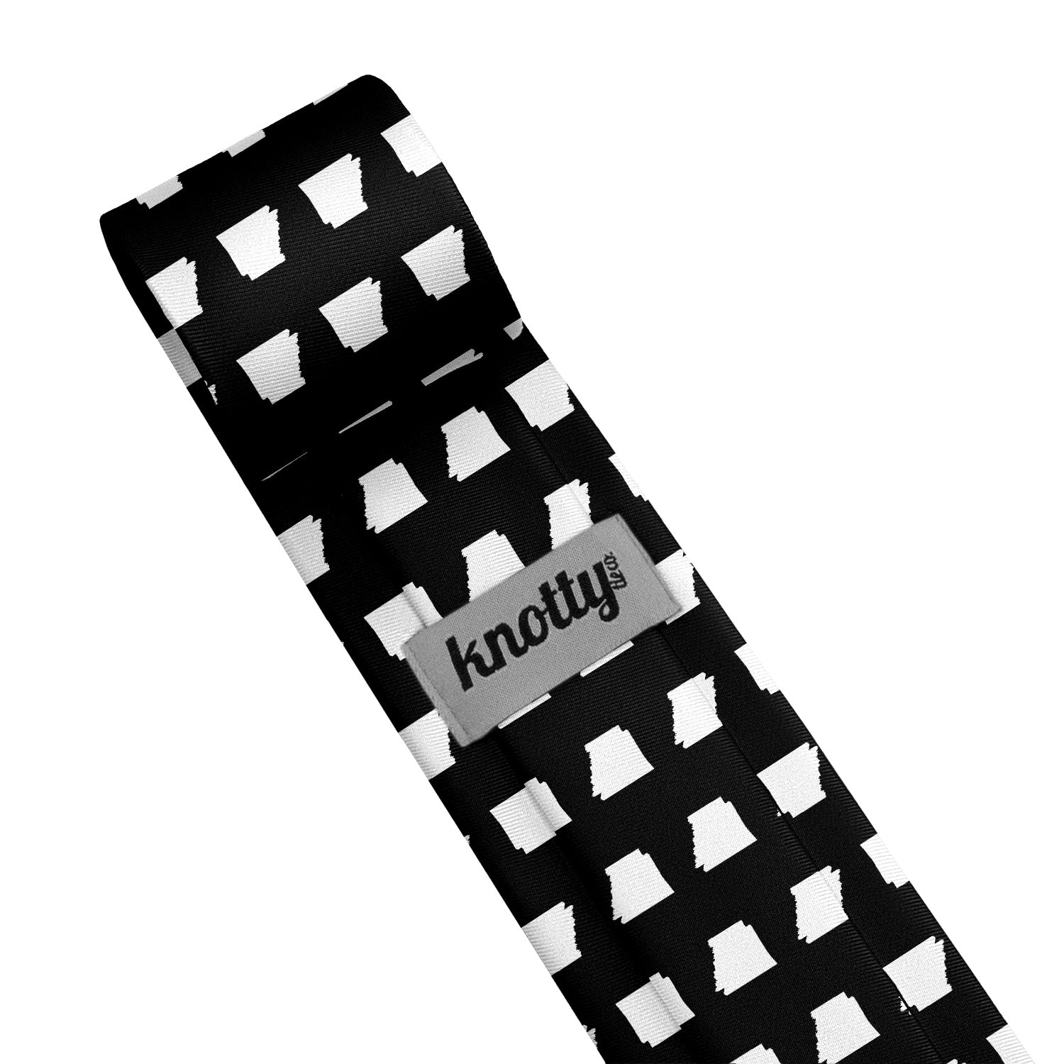 Arkansas State Outline Necktie - Tag - Knotty Tie Co.