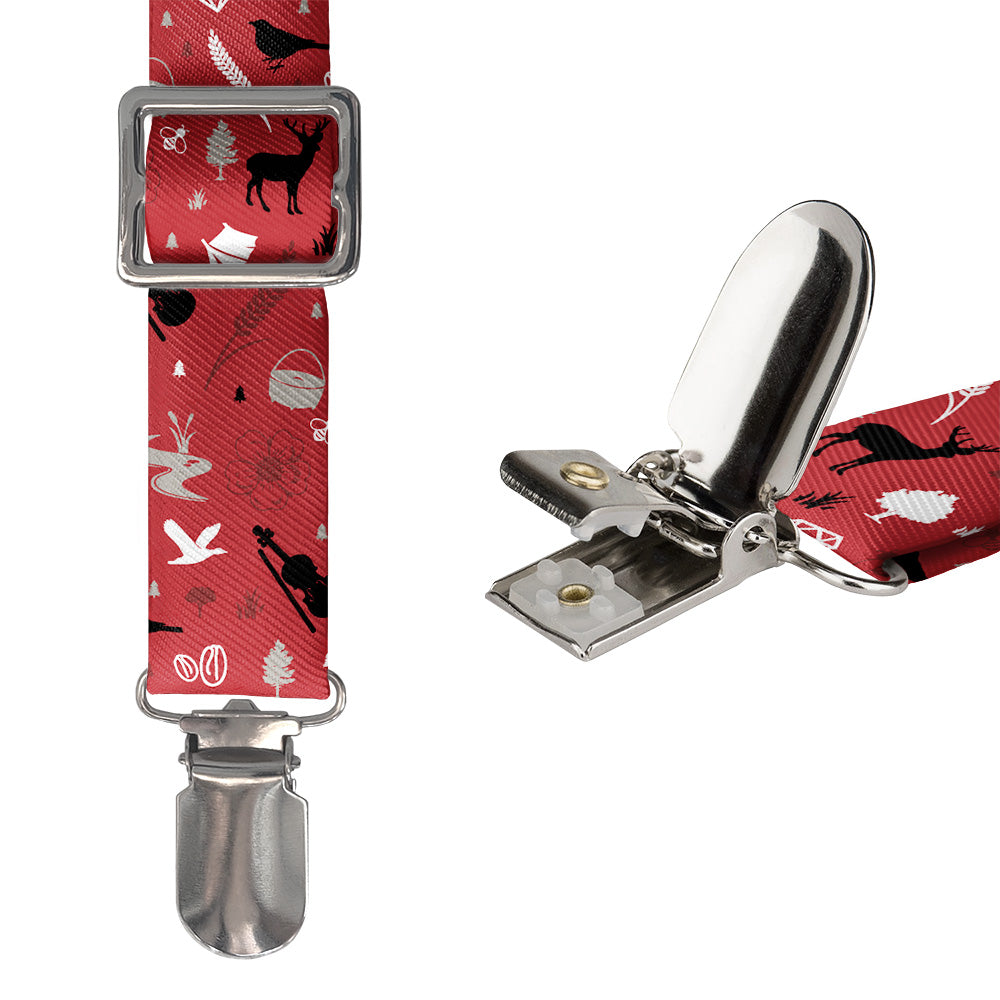 Arkansas State Heritage Suspenders - Hardware and Strap - Knotty Tie Co.