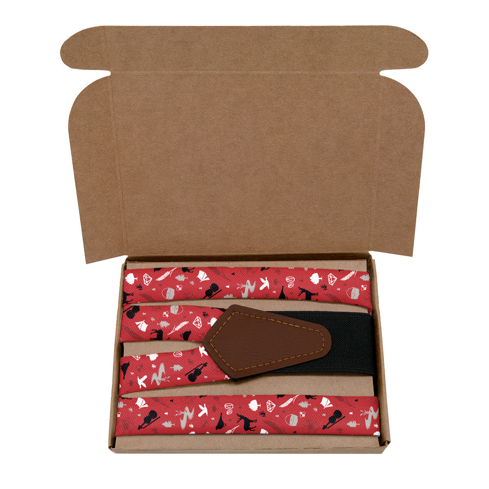 Arkansas State Heritage Suspenders - Kraft Gift Box Packaging - Knotty Tie Co.