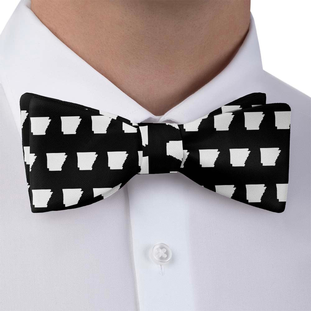 Arkansas State Outline Bow Tie - Bow Tie with Dress Shirt - Knotty Tie Co.