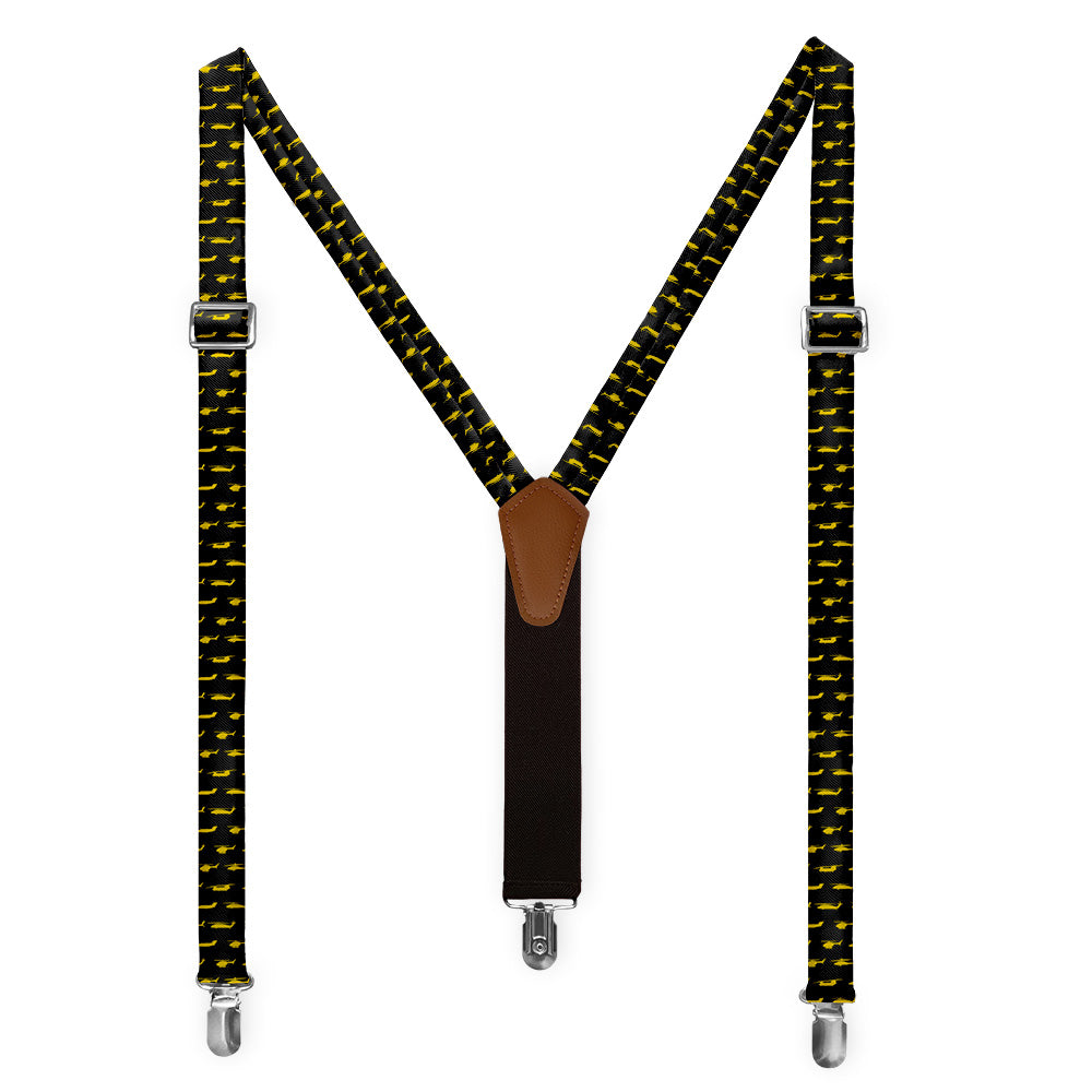 Army Aviation Suspenders - Full Front View - Knotty Tie Co.