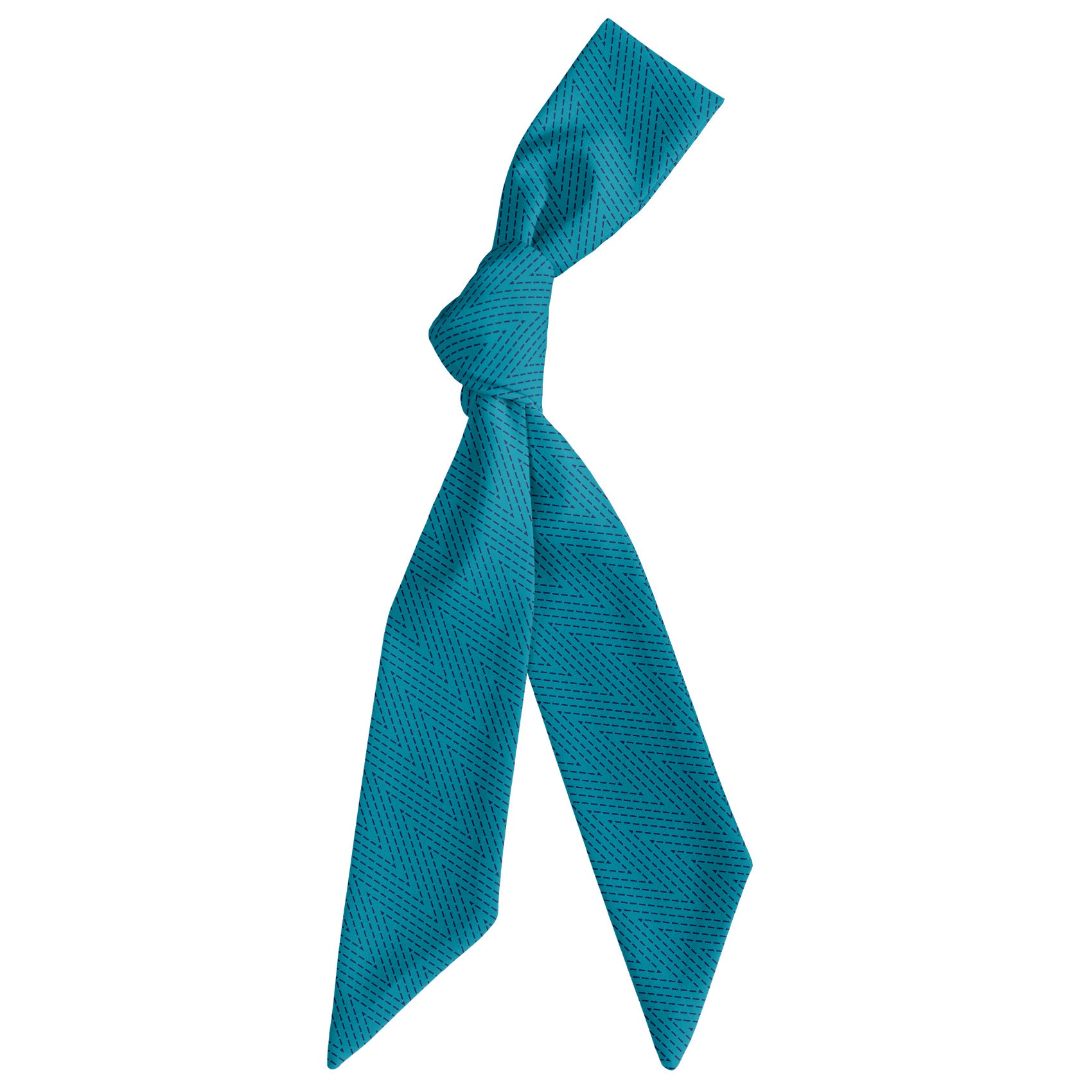 Arrowwood Geometric Hair Scarf - Scarf Tied Into Knot - Knotty Tie Co.