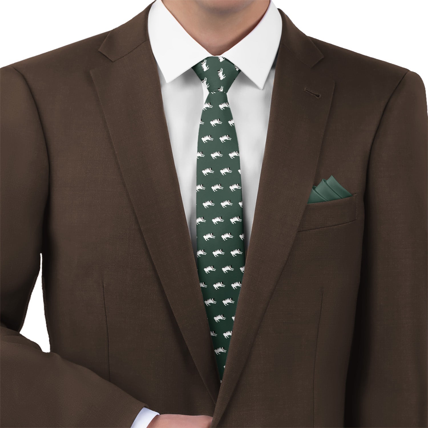 Australian Cattle Dog Necktie - Matching Pocket Square - Knotty Tie Co.