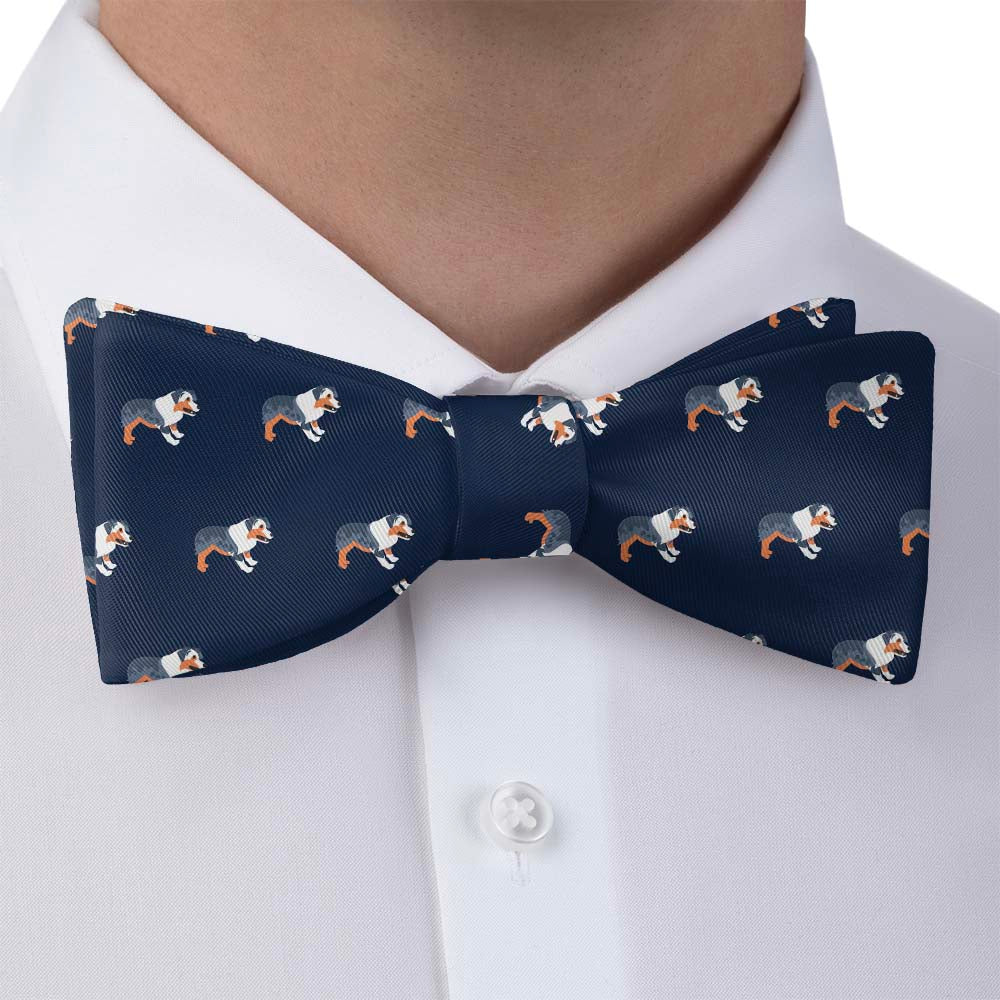 Australian Shepherd Bow Tie - Bow Tie with Dress Shirt - Knotty Tie Co.