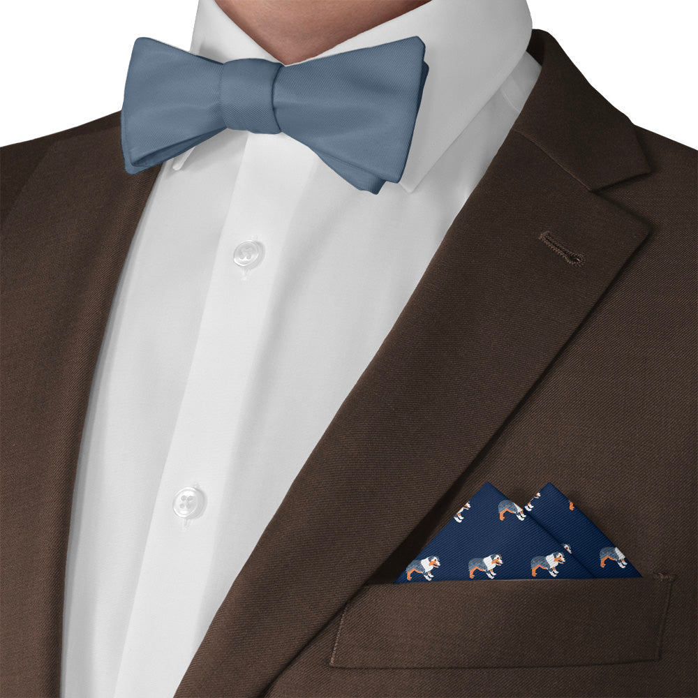 Australian Shepherd Pocket Square - Matching Bow Tie - Knotty Tie Co.