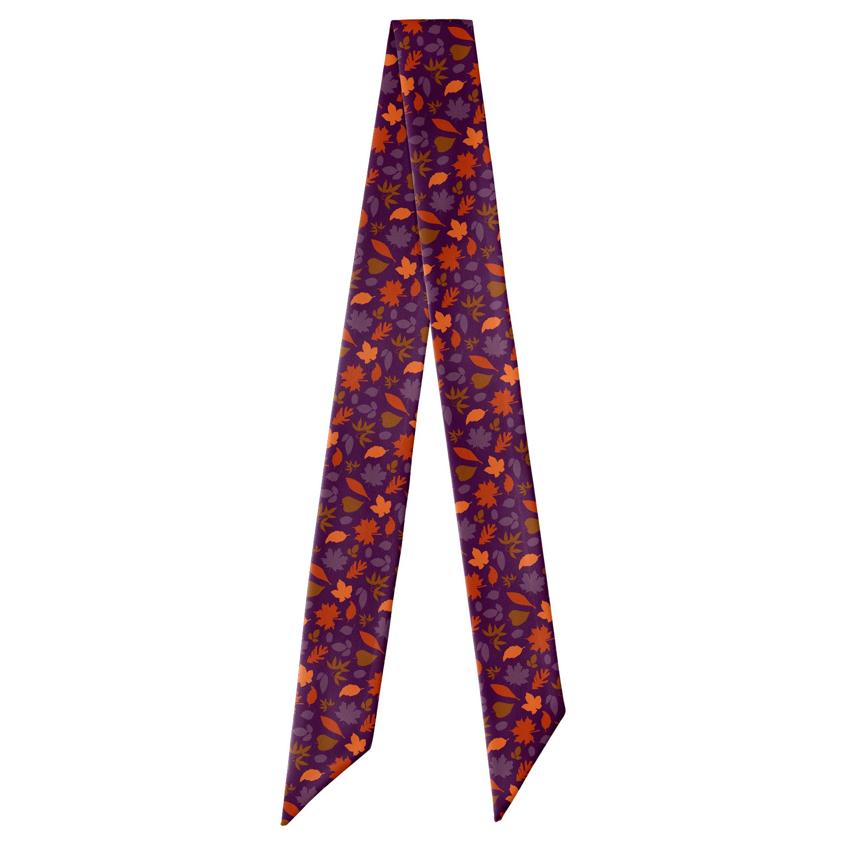 Autumn Leaves Hair Scarf - Full View of Hair Scarf - Knotty Tie Co.