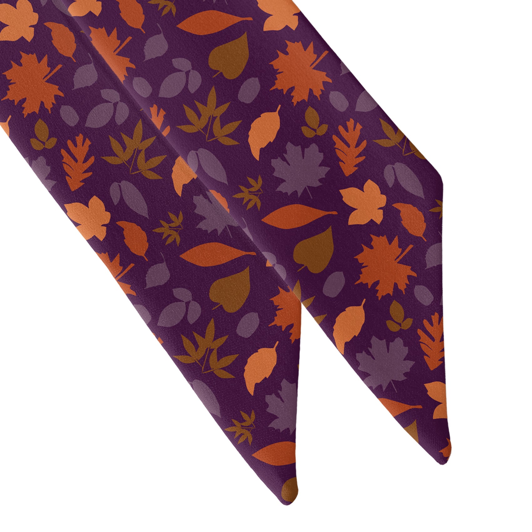 Autumn Leaves Hair Scarf - Scarf Tapered Ends - Knotty Tie Co.