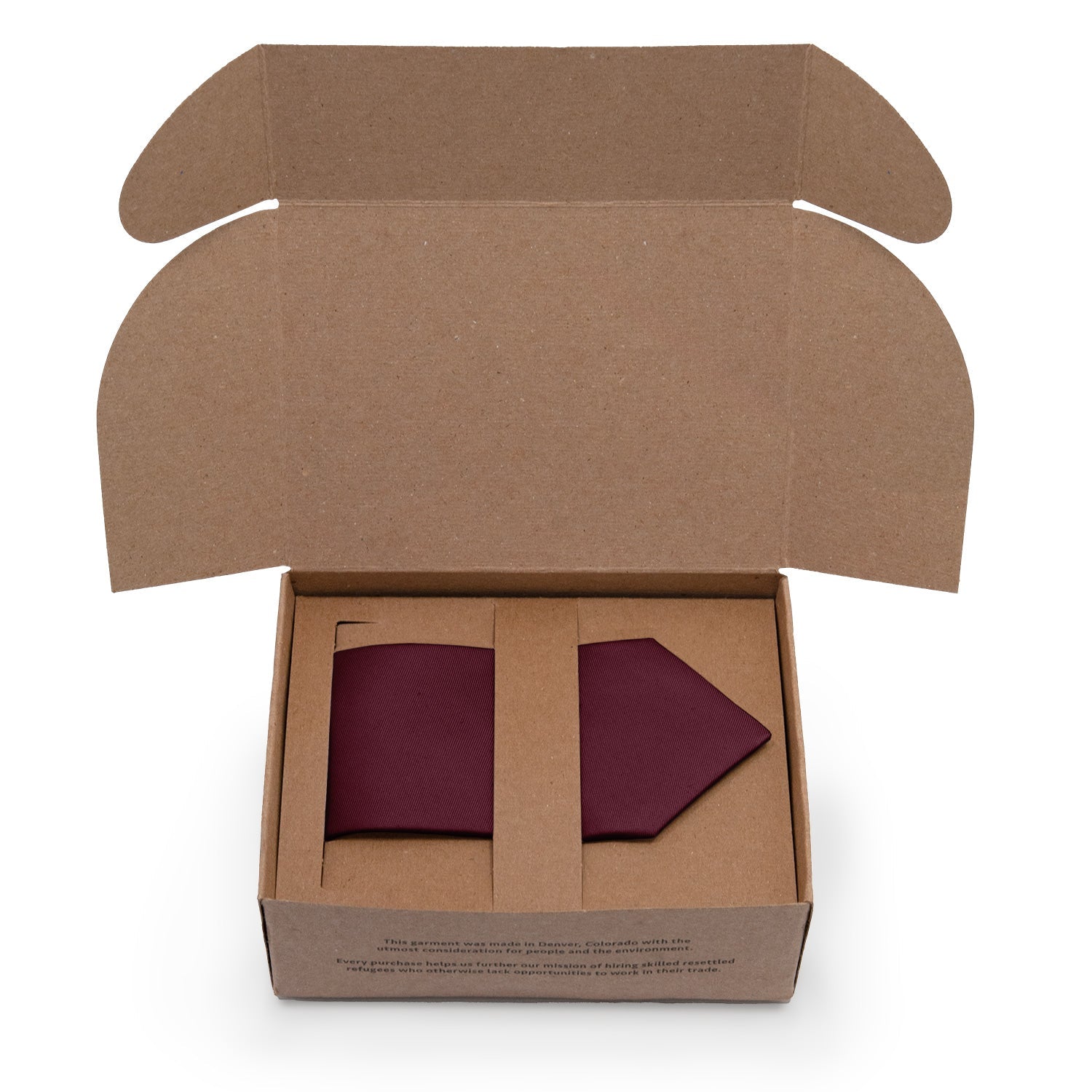 Azazie Cabernet Necktie - Packaging - Knotty Tie Co.