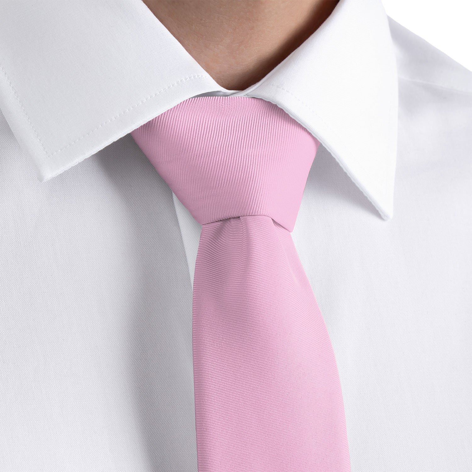 Azazie Candy Pink Necktie - Rolled - Knotty Tie Co.