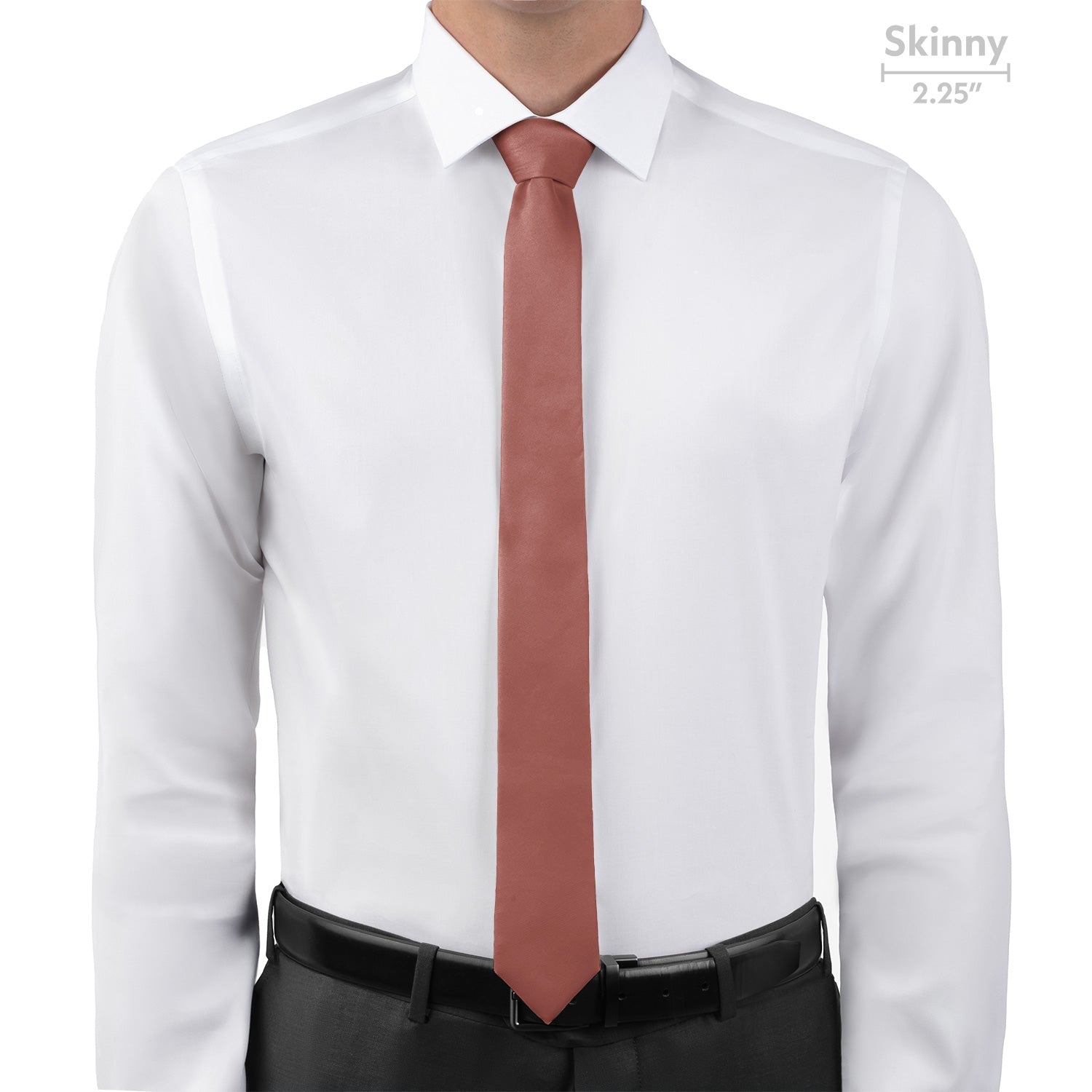 Azazie Cedar Rose Necktie - Skinny - Knotty Tie Co.
