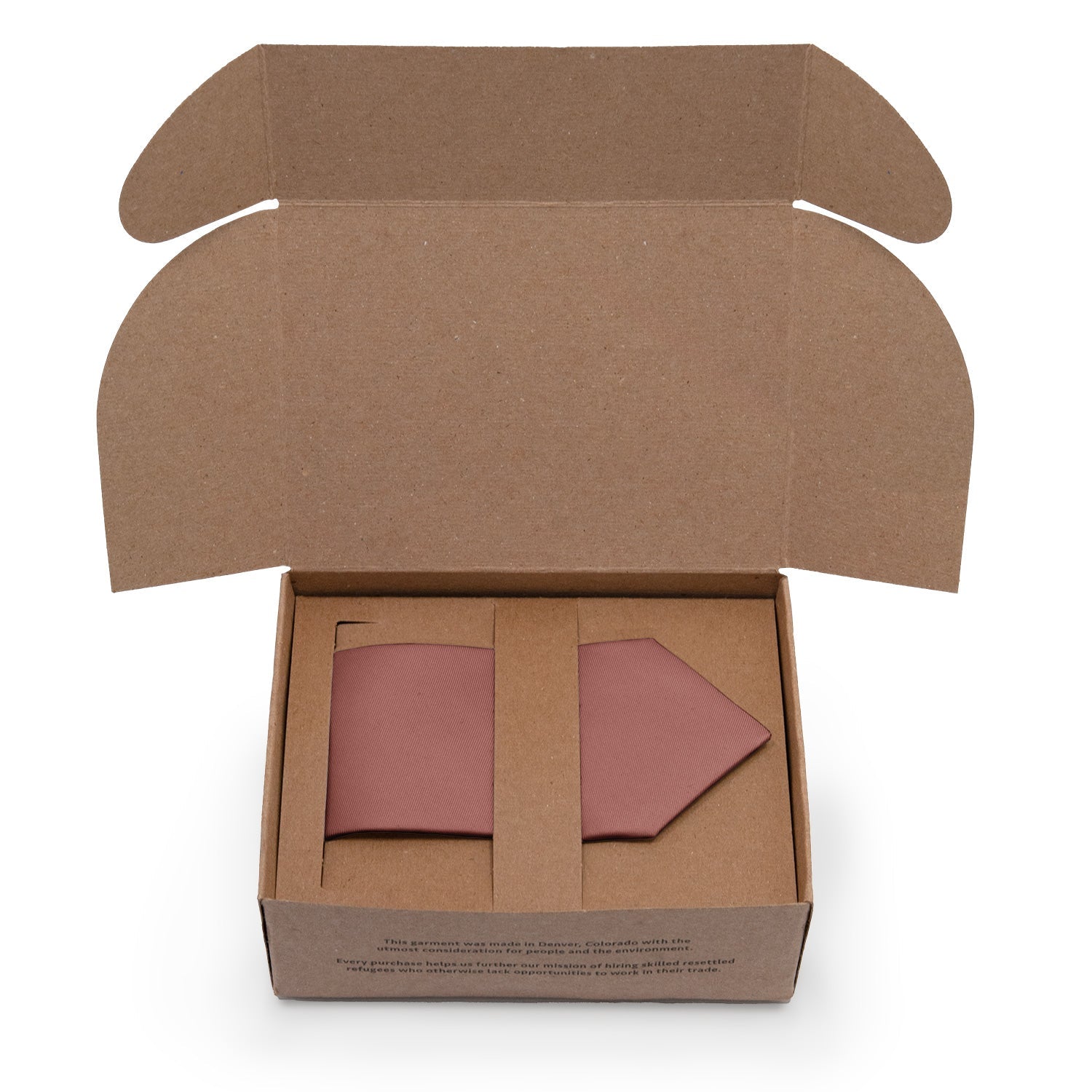 Azazie Cedar Rose Necktie - Packaging - Knotty Tie Co.