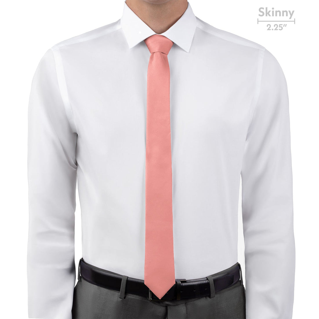 Azazie Coral Necktie - Skinny - Knotty Tie Co.