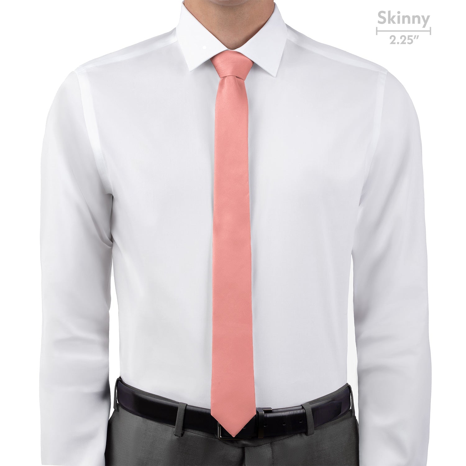 Azazie Coral Necktie - Skinny - Knotty Tie Co.