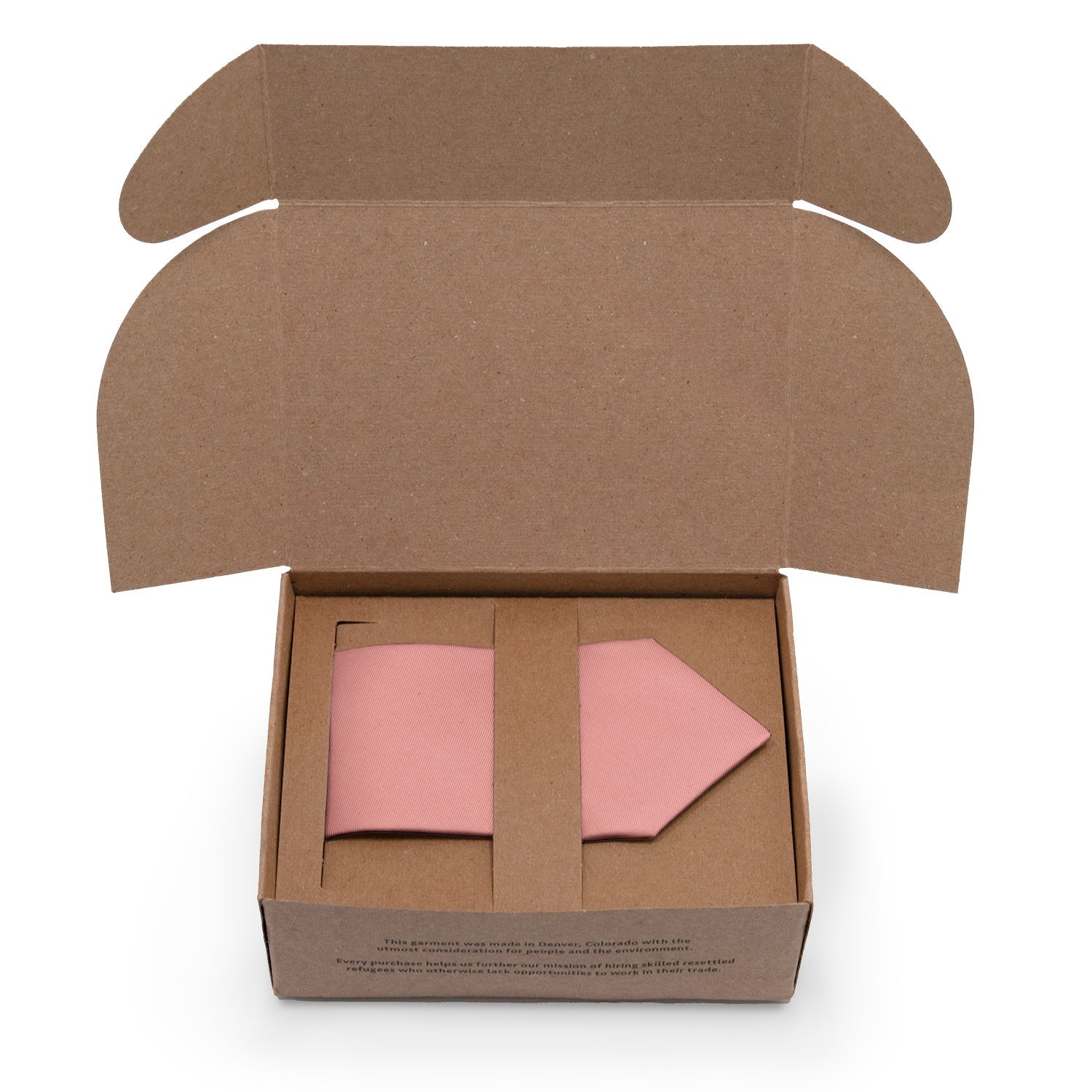 Azazie Coral Necktie - Packaging - Knotty Tie Co.