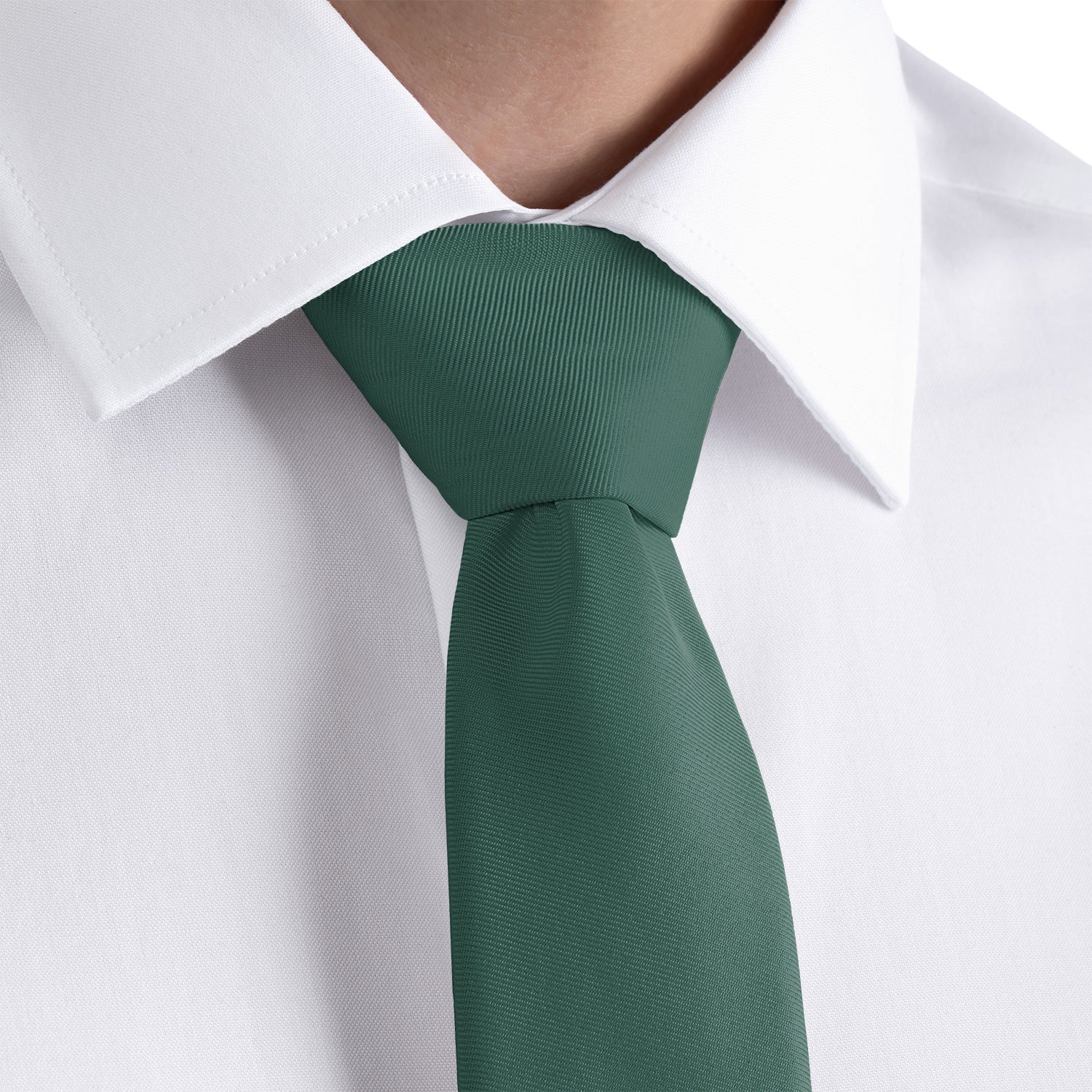 Azazie Dark Green Necktie - Rolled - Knotty Tie Co.