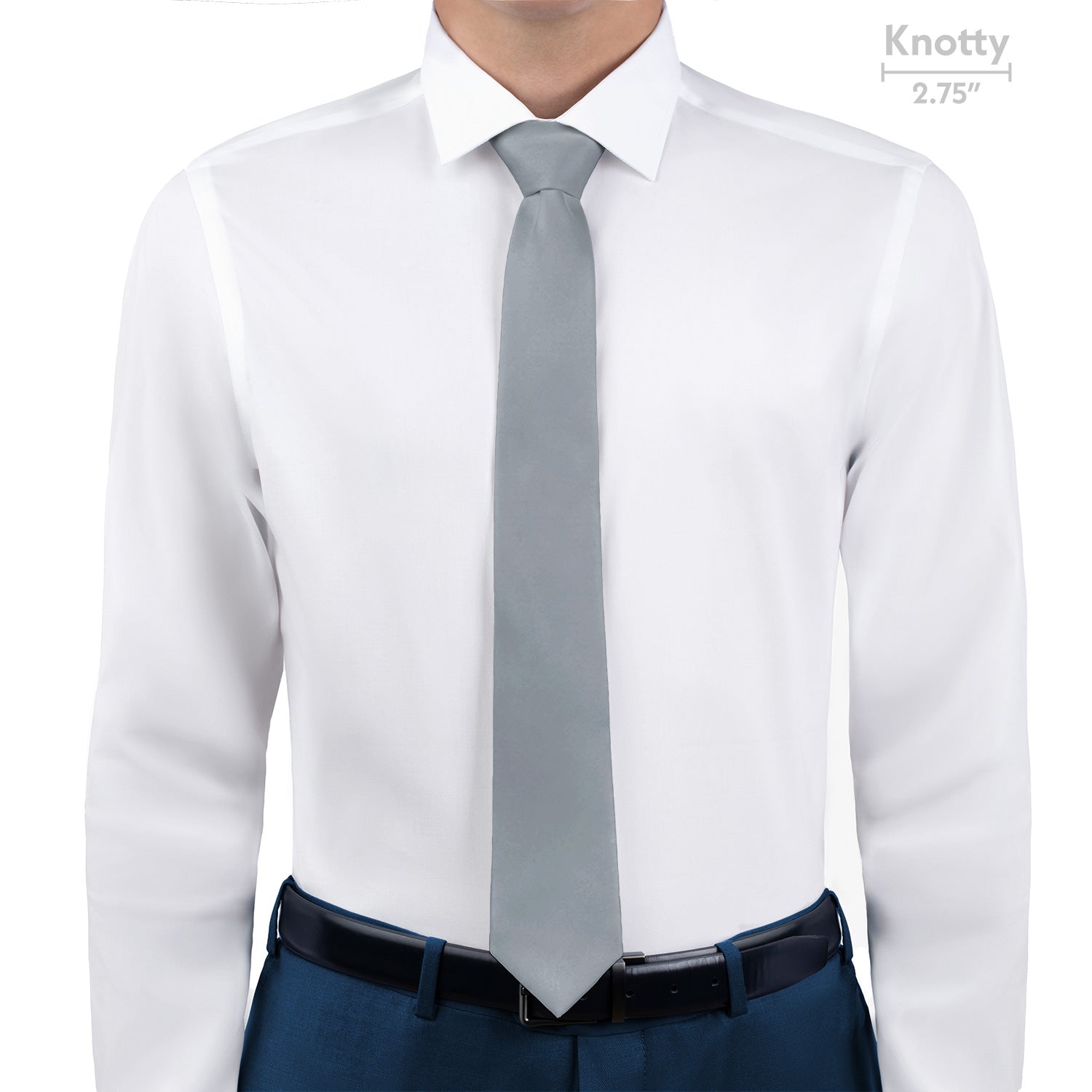 Azazie Dolphin Grey Necktie | Skinny, Knotty, Classic Widths