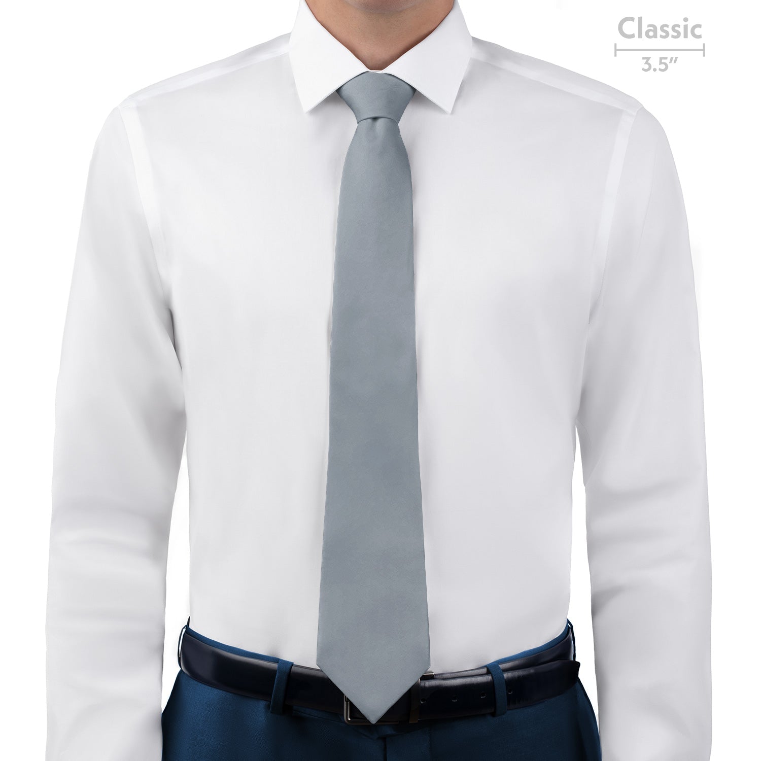 Azazie Dolphin Grey Necktie - Classic - Knotty Tie Co.