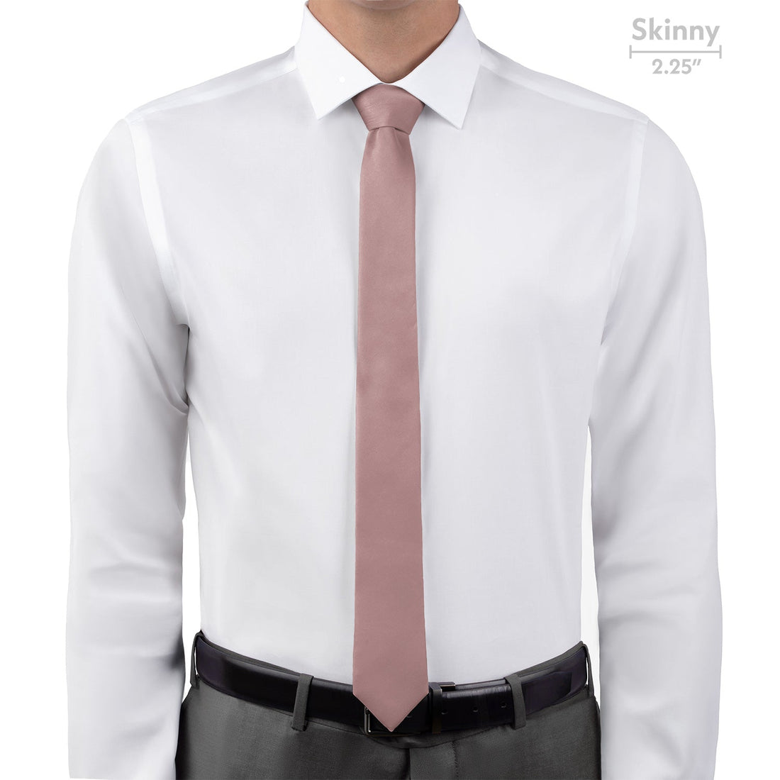 Azazie Dusty Rose Necktie - Skinny - Knotty Tie Co.