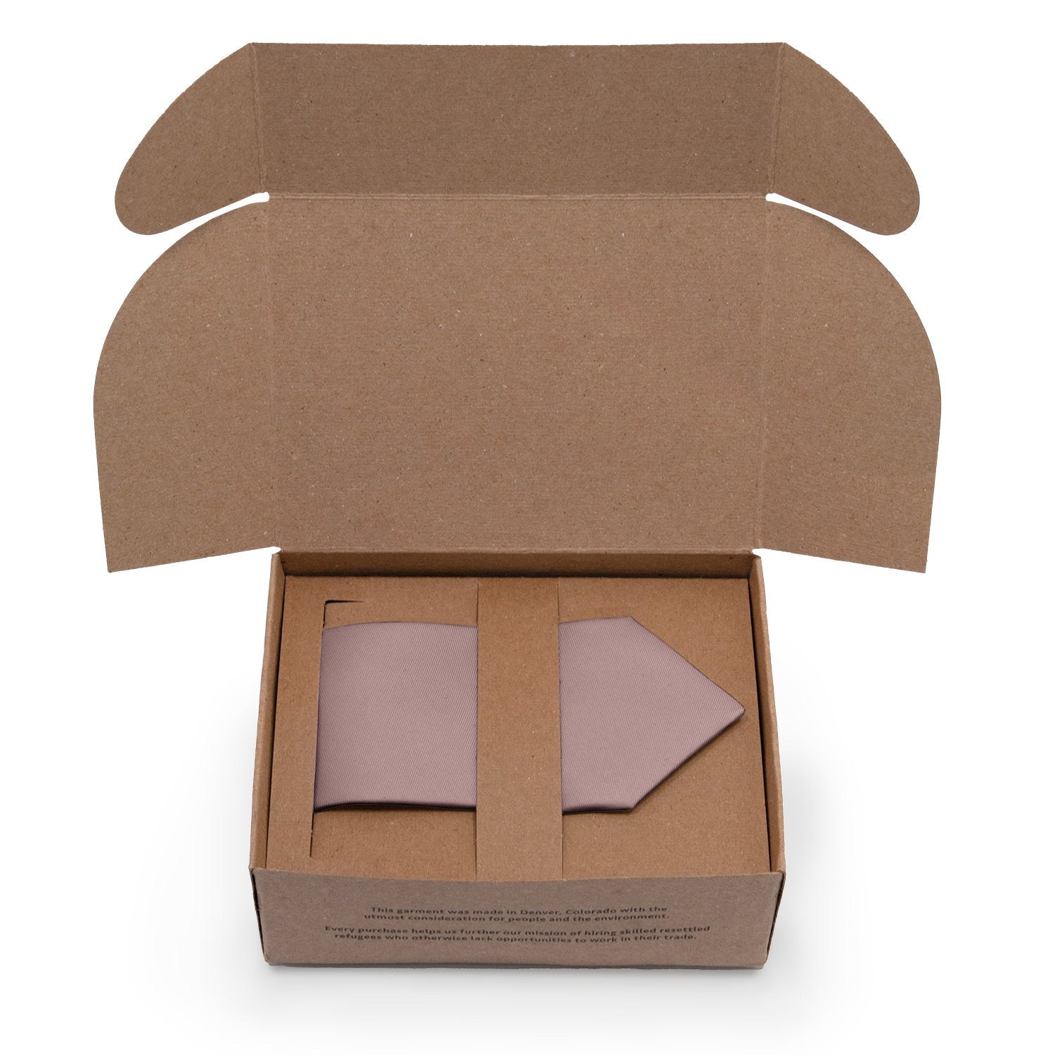 Azazie Dusty Rose Necktie - Packaging - Knotty Tie Co.