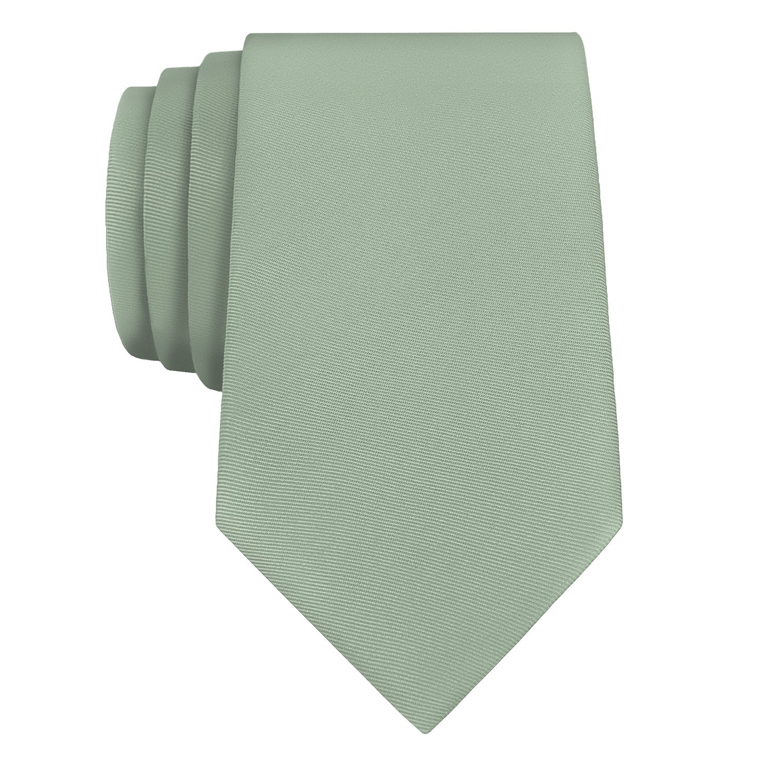 Azazie Dusty Sage Necktie - Rolled - Knotty Tie Co.