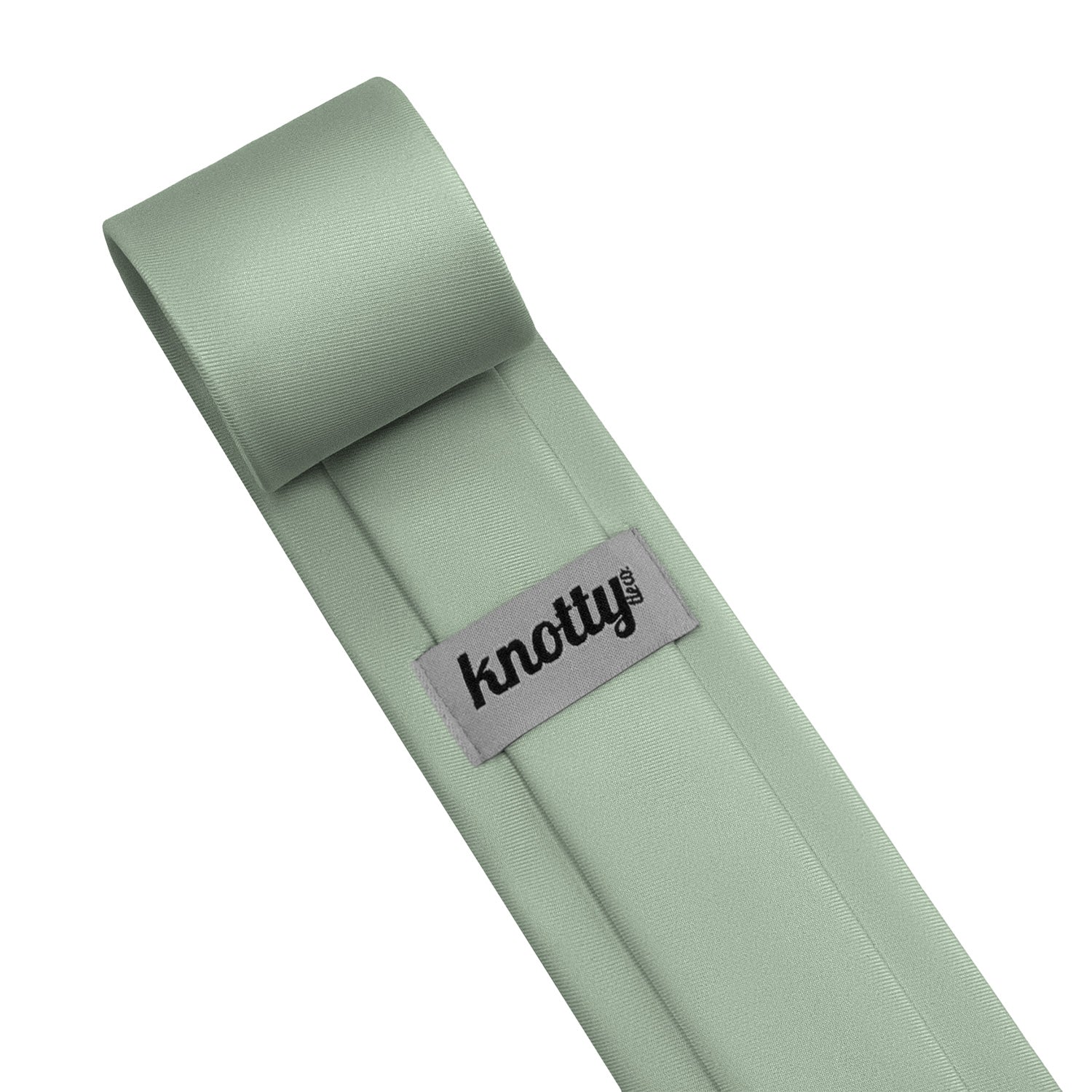 Azazie Dusty Sage Necktie - Tag - Knotty Tie Co.
