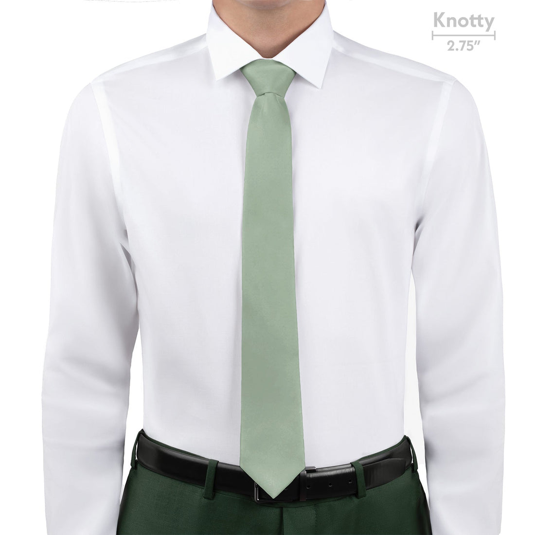 Azazie Dusty Sage Necktie - Knotty - Knotty Tie Co.