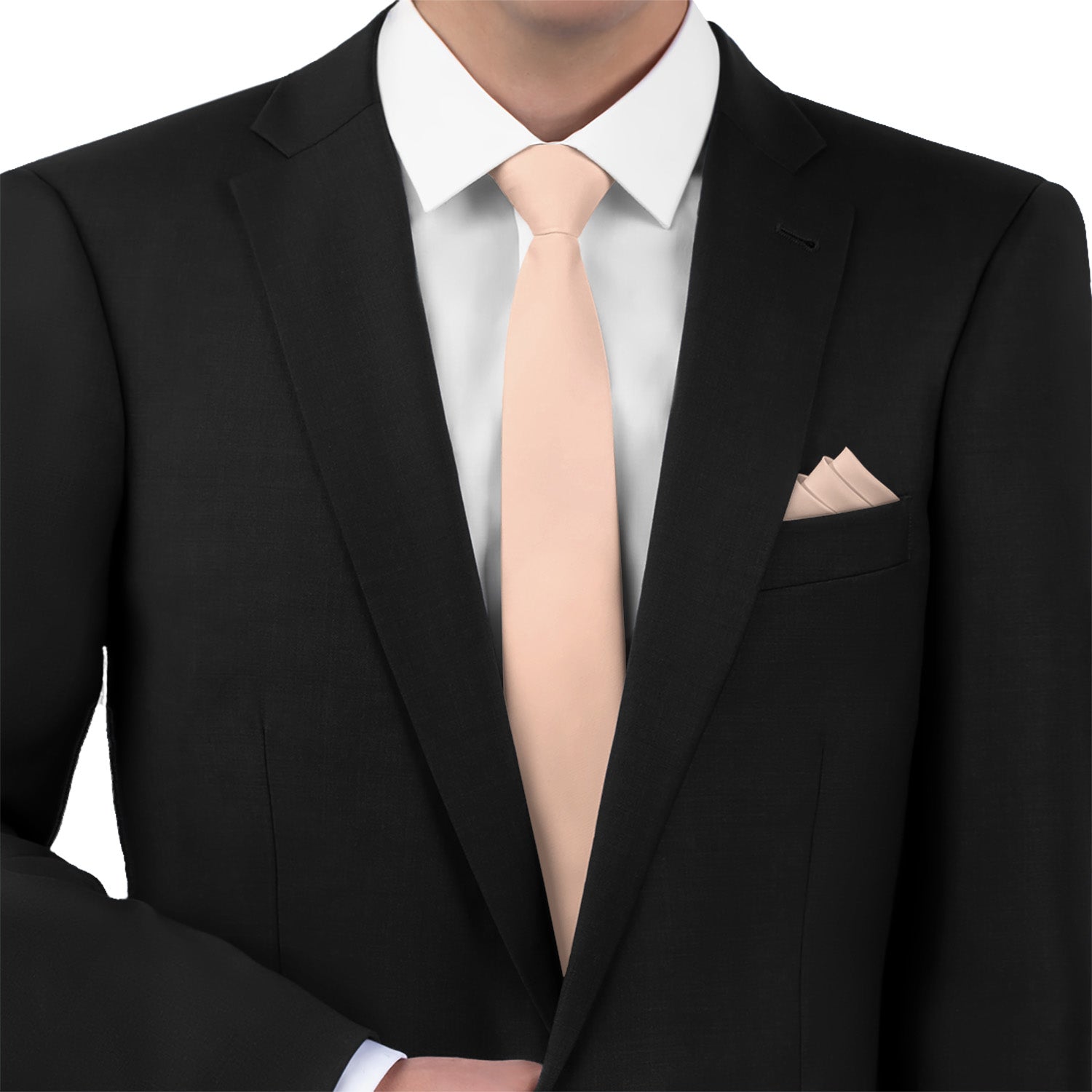 Azazie English Rose Necktie - Matching Pocket Square - Knotty Tie Co.