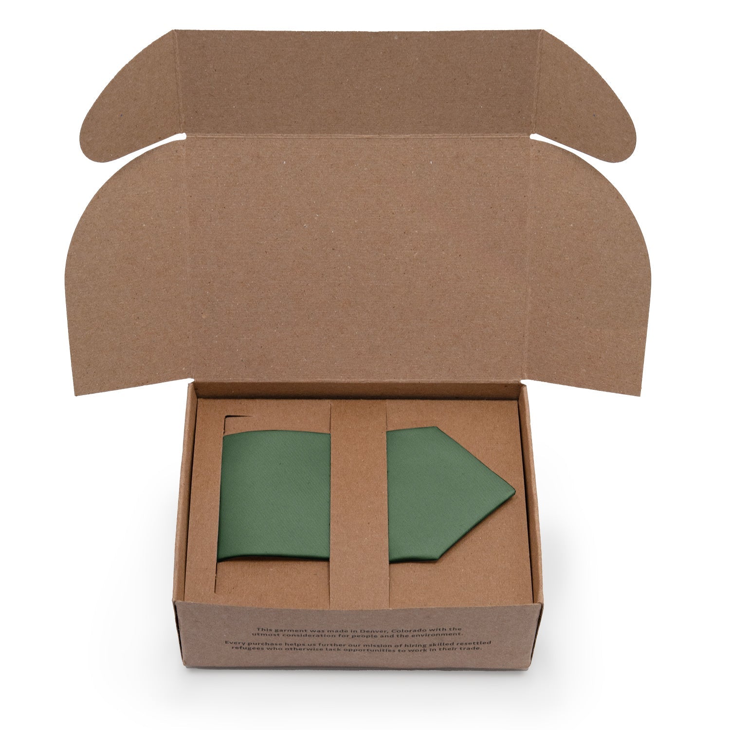 Azazie Eucalyptus Necktie - Packaging - Knotty Tie Co.