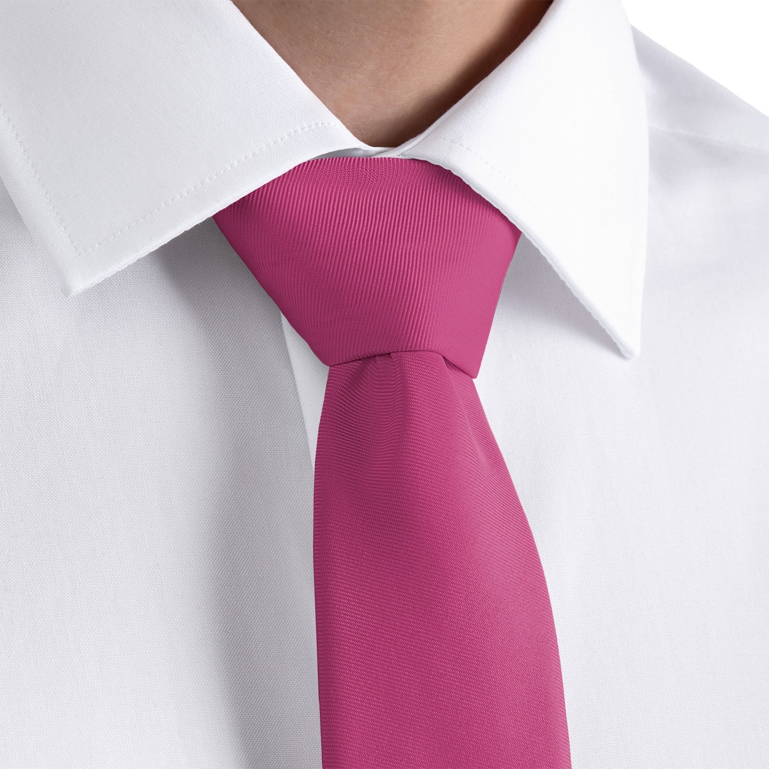 Azazie Fuchsia Necktie - Rolled - Knotty Tie Co.
