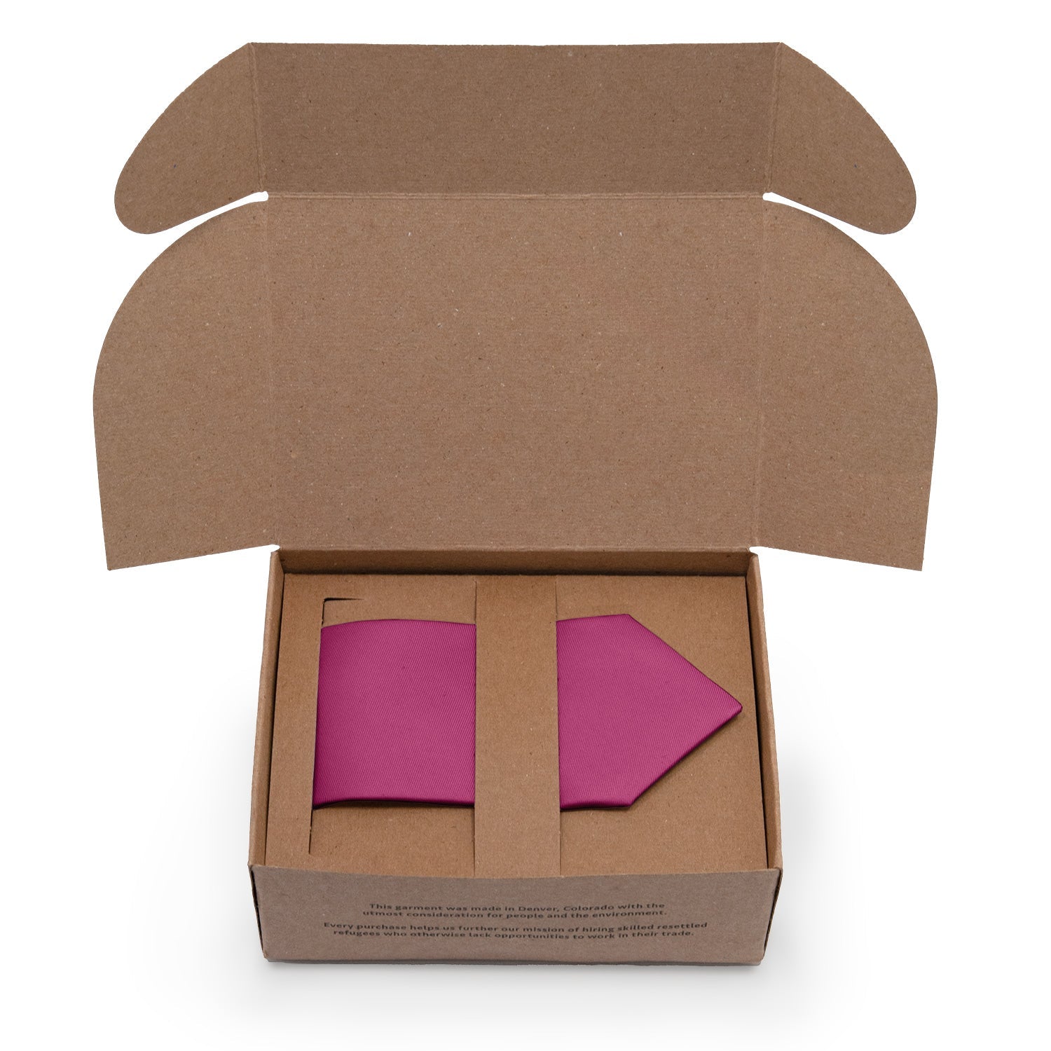 Azazie Fuchsia Necktie - Packaging - Knotty Tie Co.