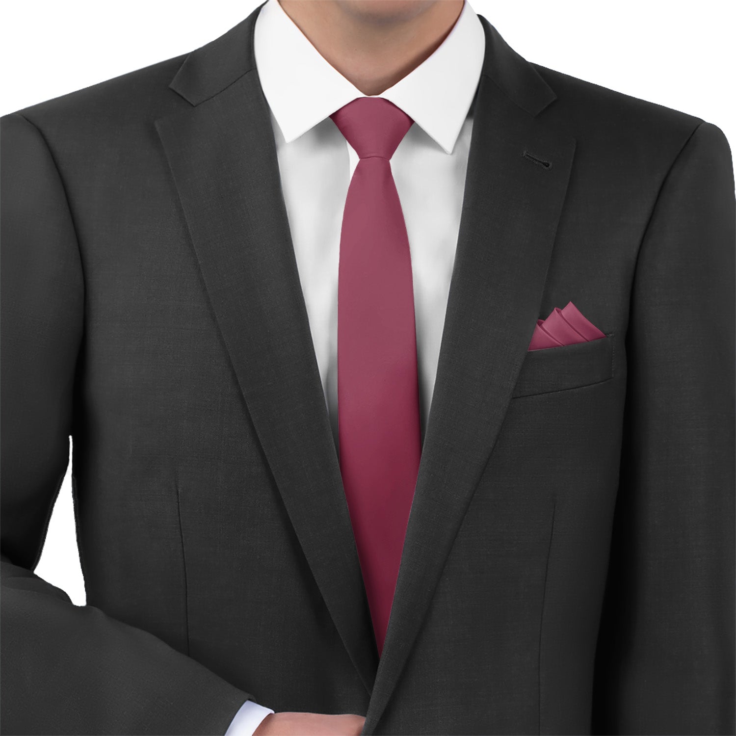 Azazie Mulberry Necktie - Matching Pocket Square - Knotty Tie Co.