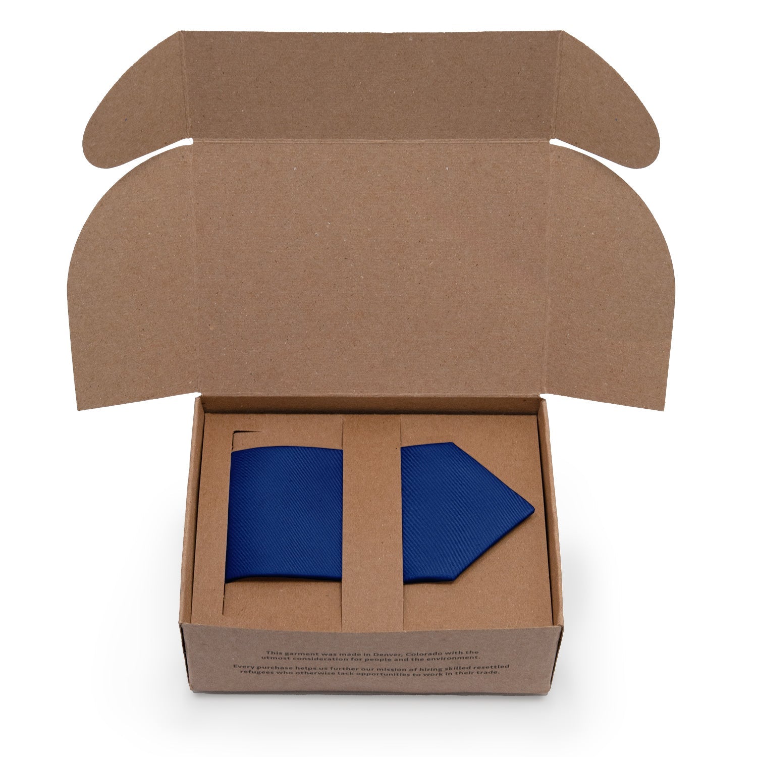 Azazie Navy Blue Necktie - Packaging - Knotty Tie Co.