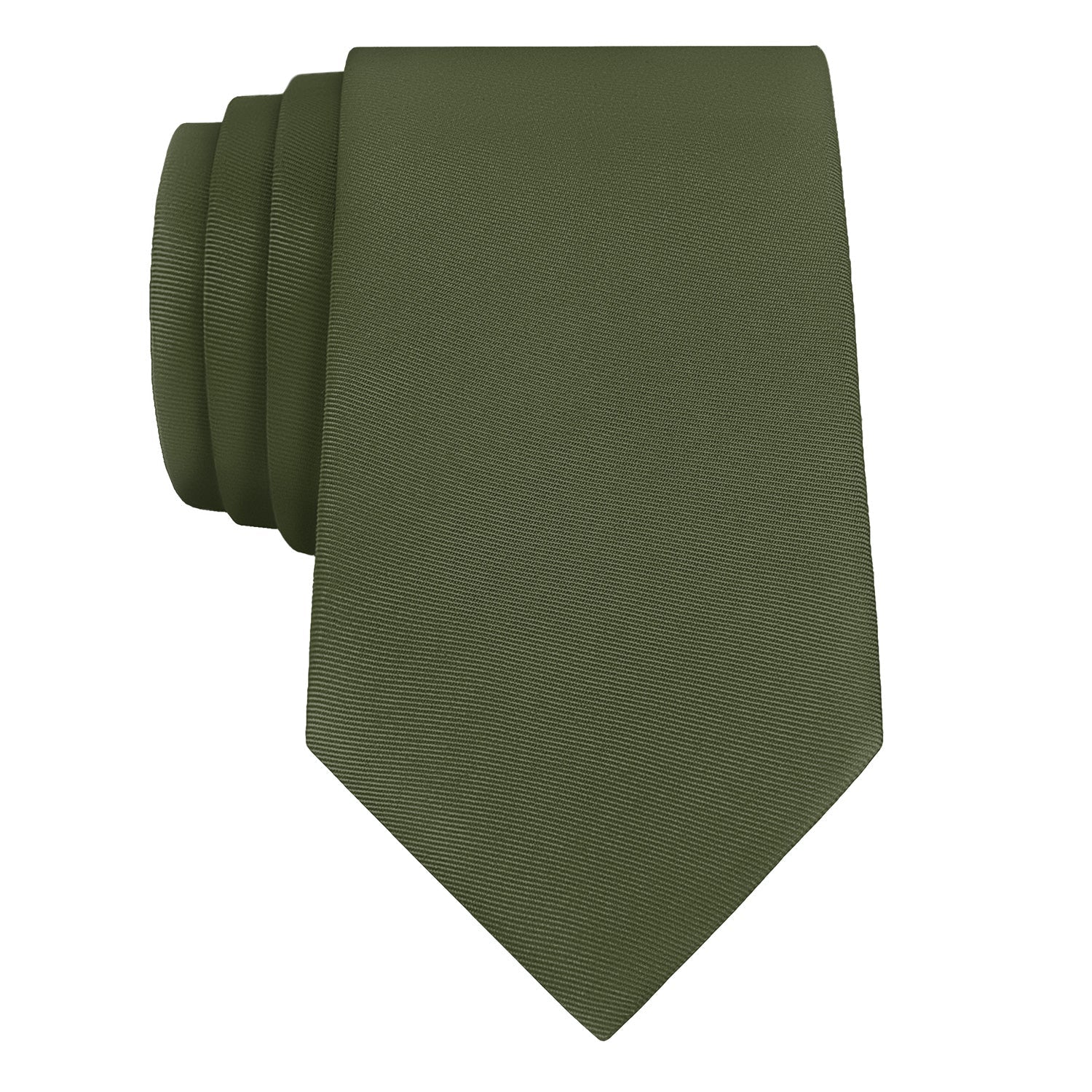 Azazie Olive Necktie - Rolled - Knotty Tie Co.