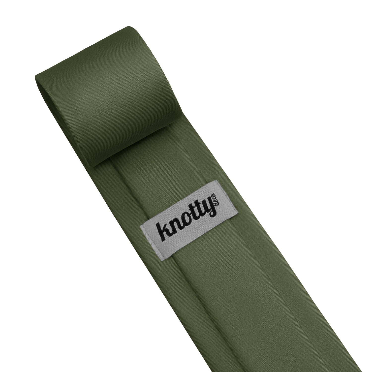 Azazie Olive Necktie - Tag - Knotty Tie Co.