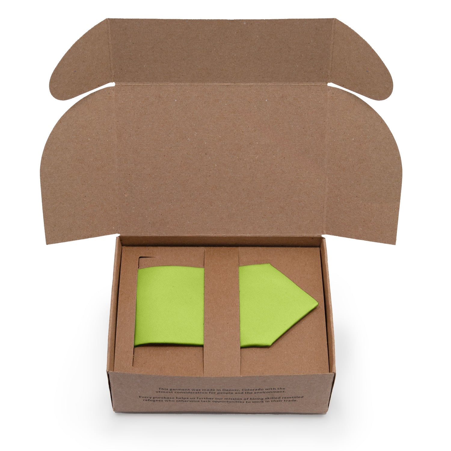 Azazie Pear Necktie - Packaging - Knotty Tie Co.